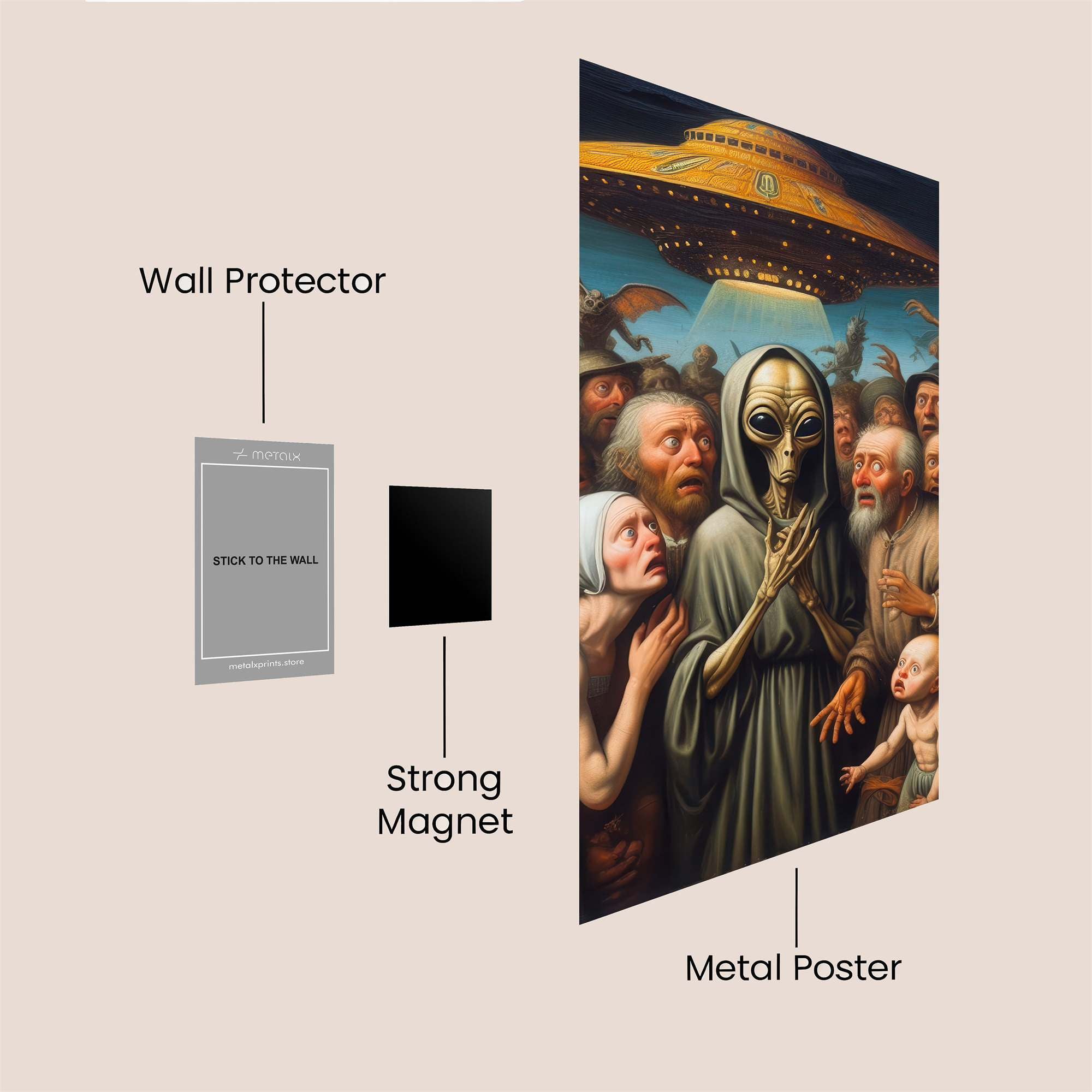 Alien Reverence Safe Wall Magnetic / M