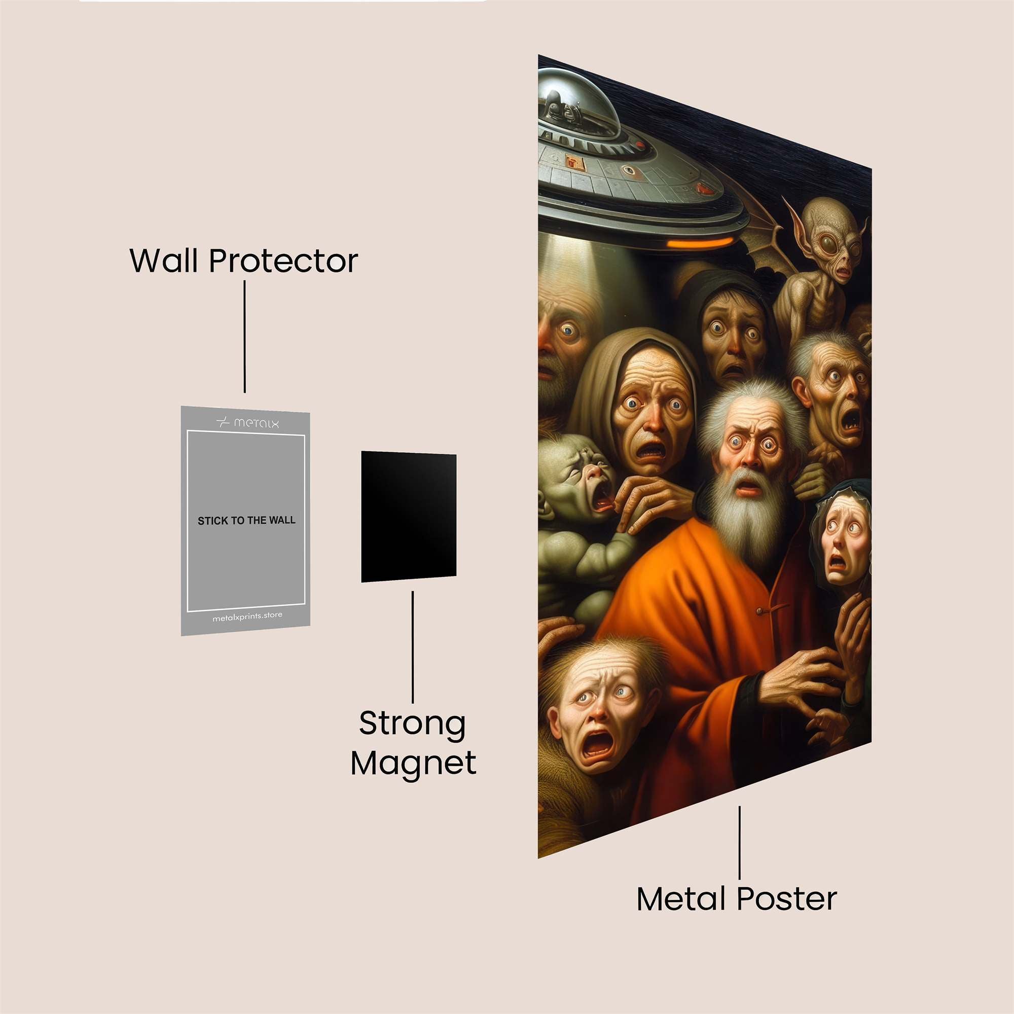 Alien Apocalypse Safe Wall Magnetic / M