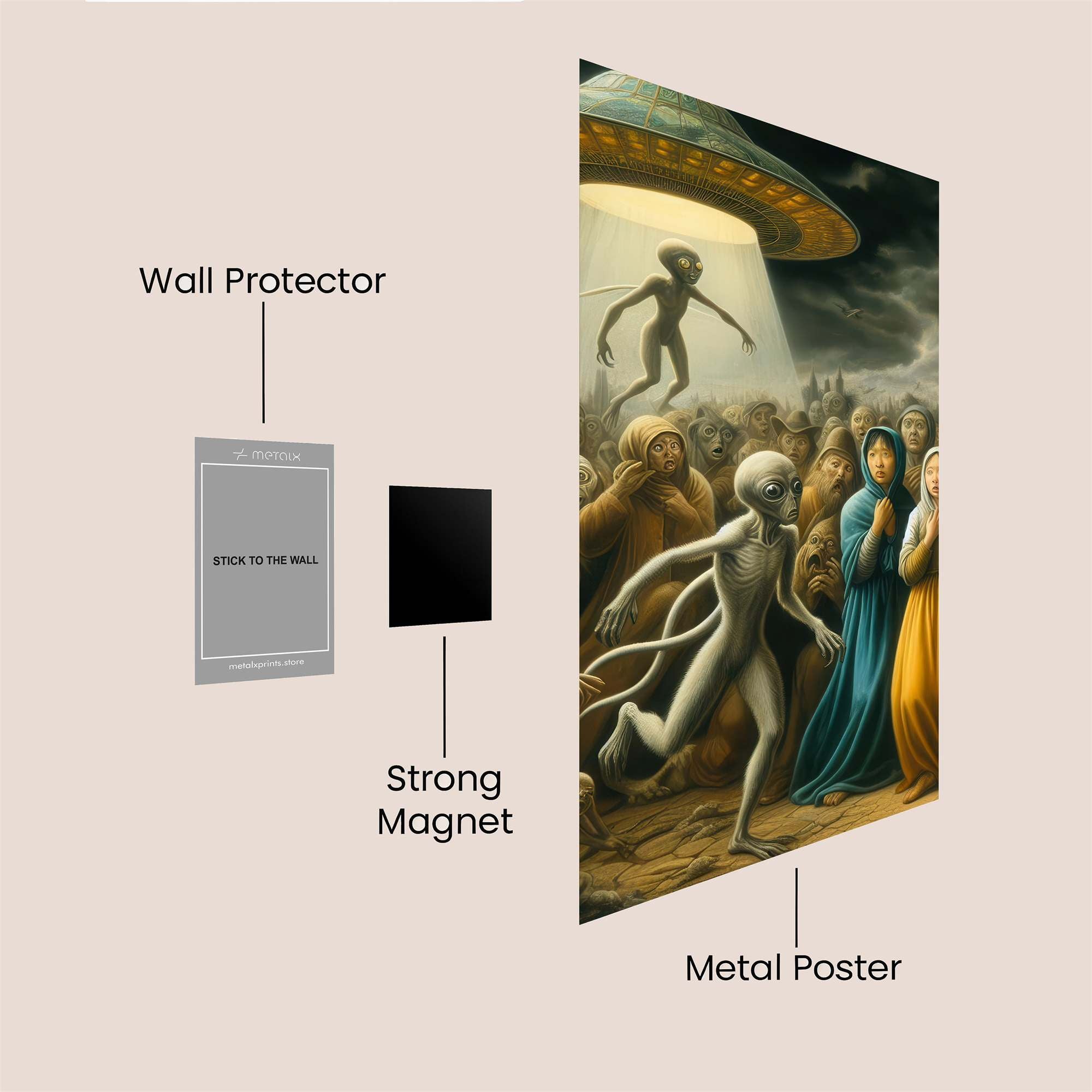 Alien Arrival Safe Wall Magnetic / M