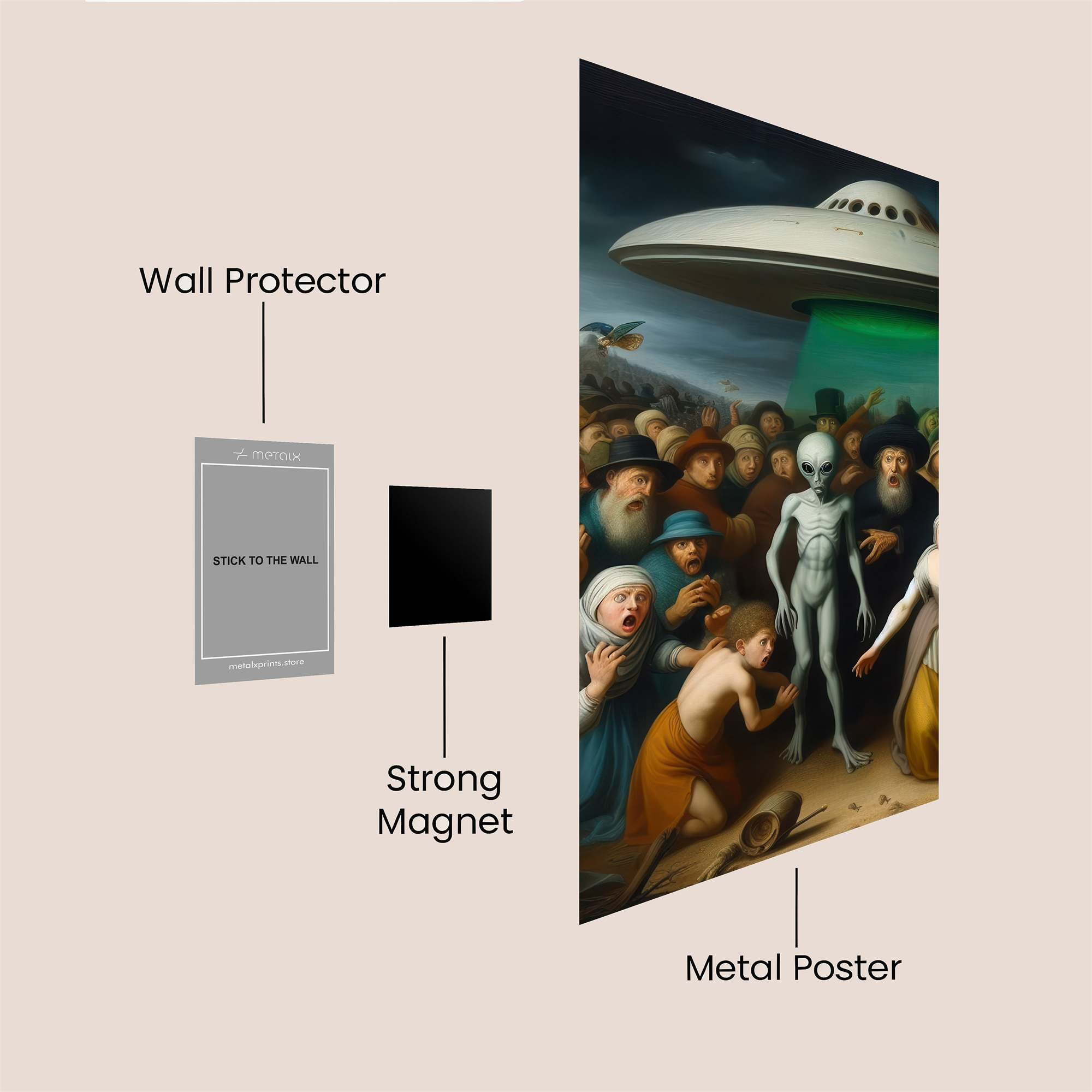 Alien Arrival Safe Wall Magnetic / M
