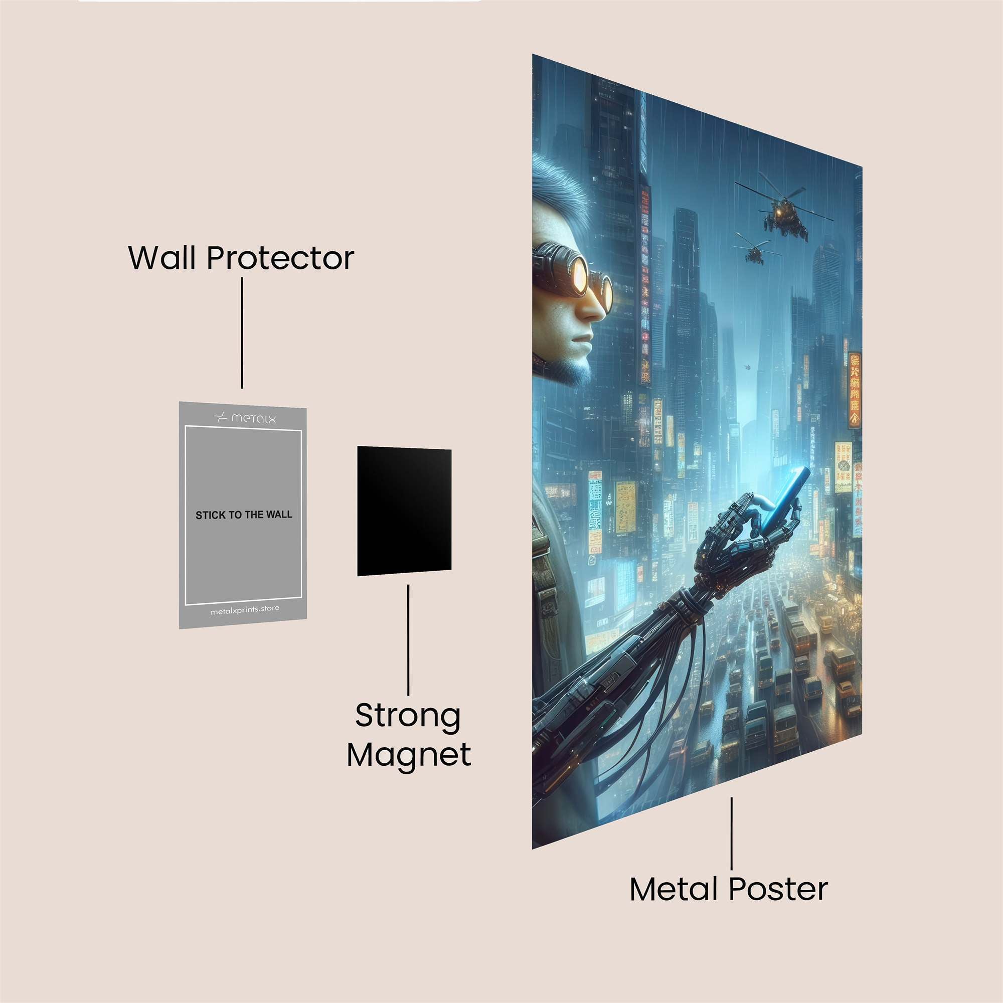 Cyber Serenity Safe Wall Magnetic / M