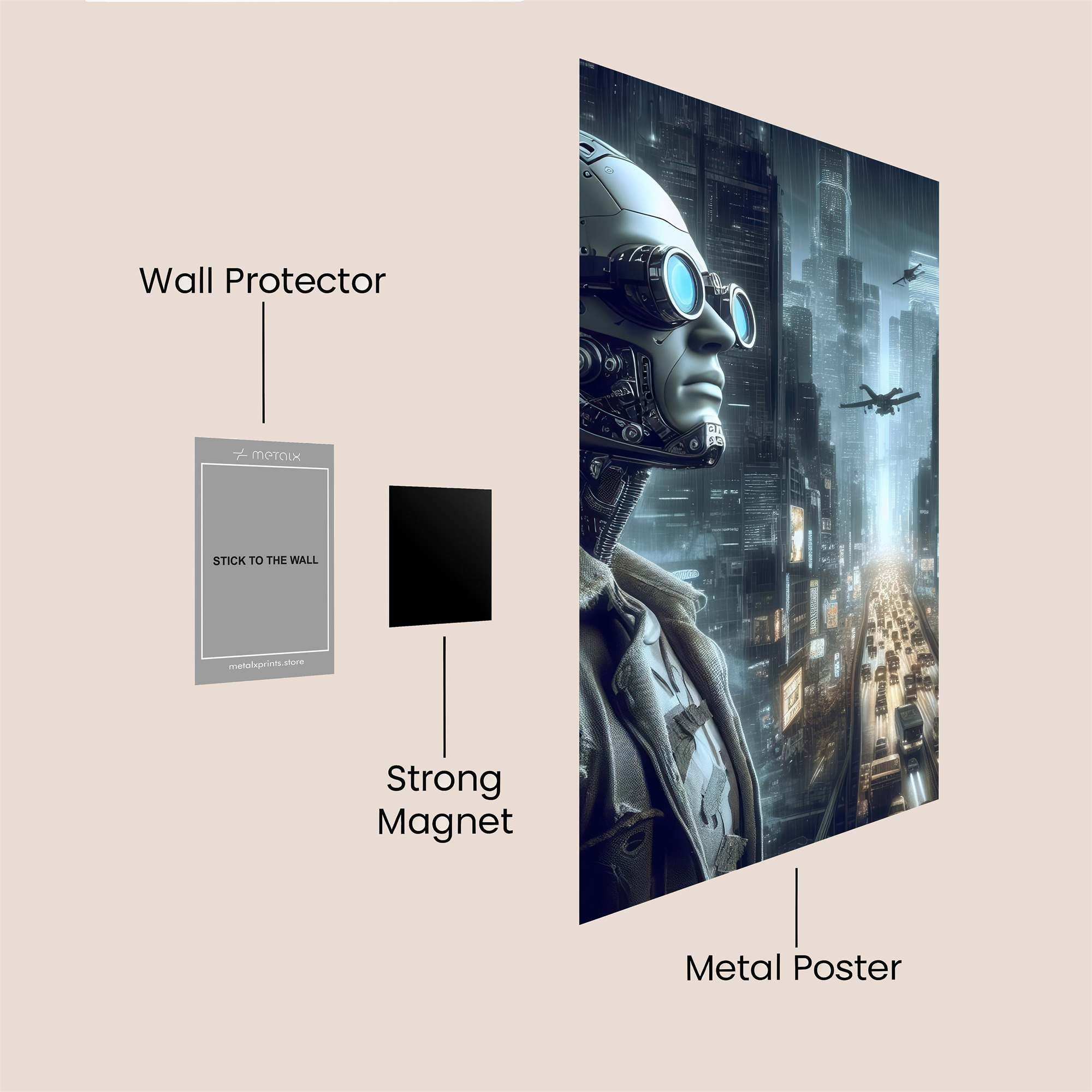 Cyberpunk Solitude Safe Wall Magnetic / M