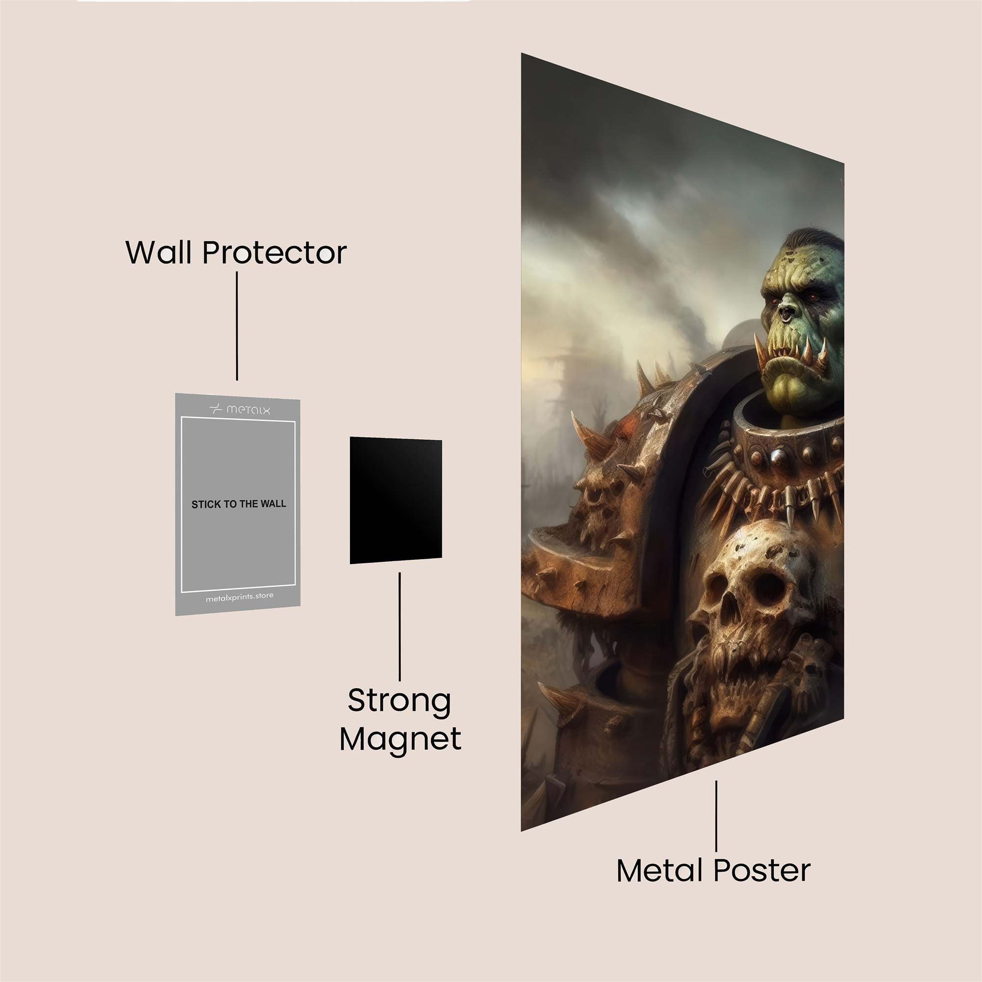 Ghazghkull Menacing Safe Wall Magnetic / M