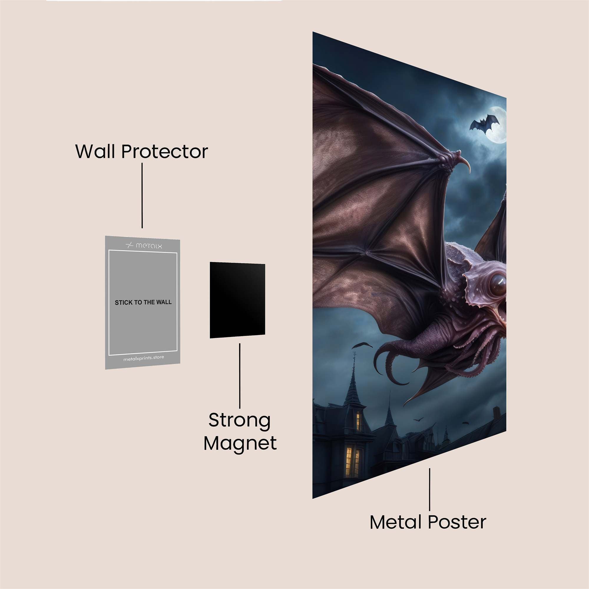 Bat Nightmare Safe Wall Magnetic / M