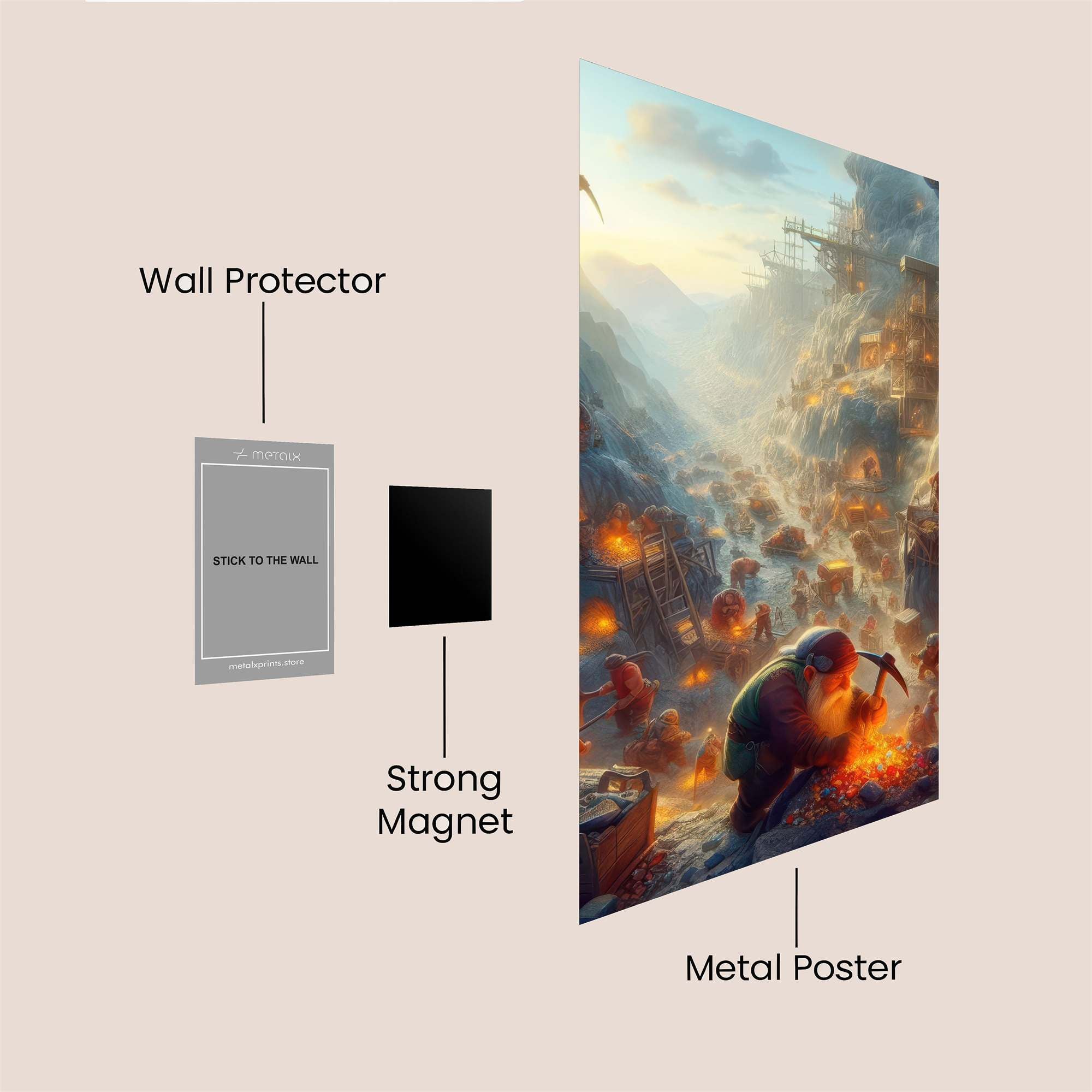 Dwarf Industriousness Safe Wall Magnetic / M