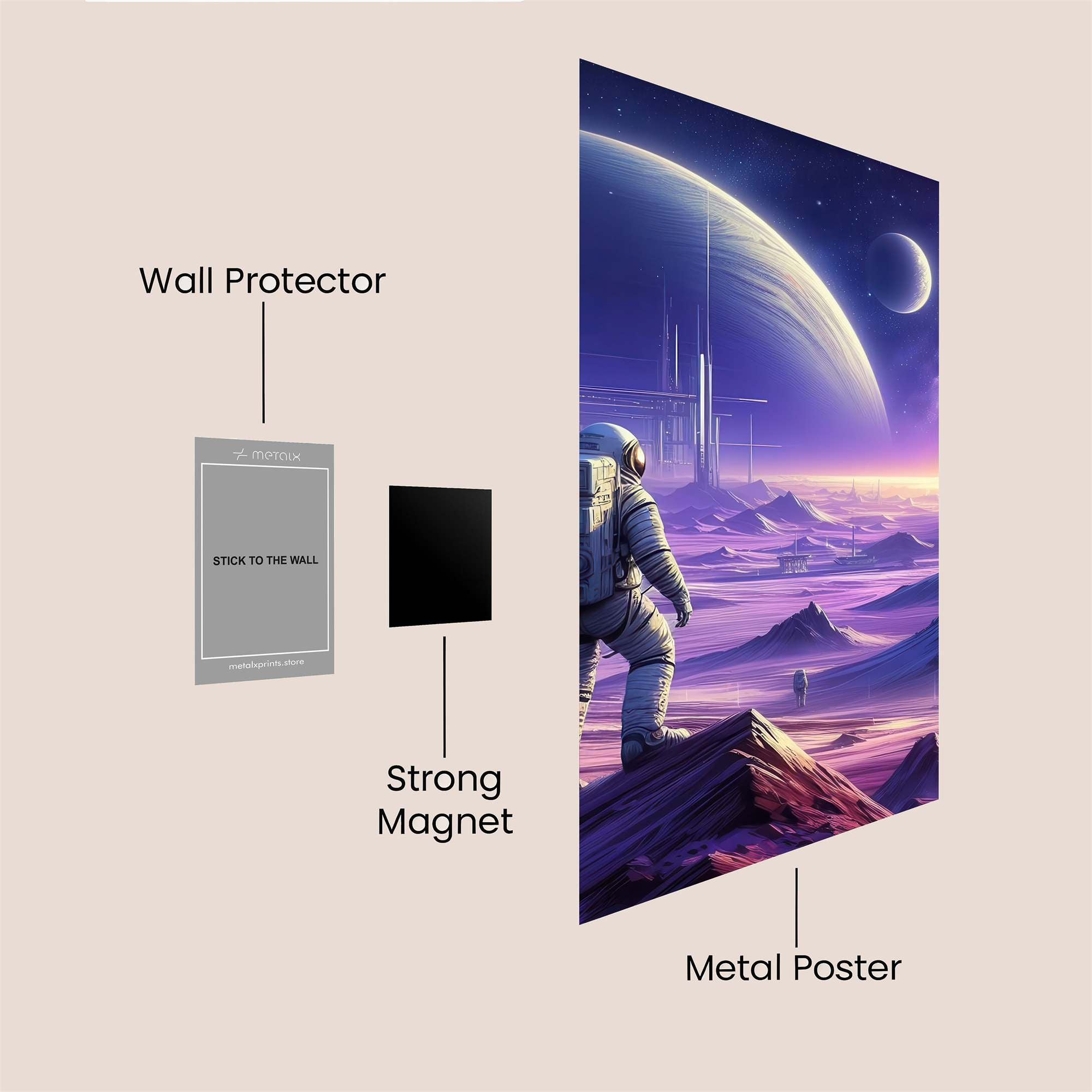 Astronaut Dreamscape Safe Wall Magnetic / M