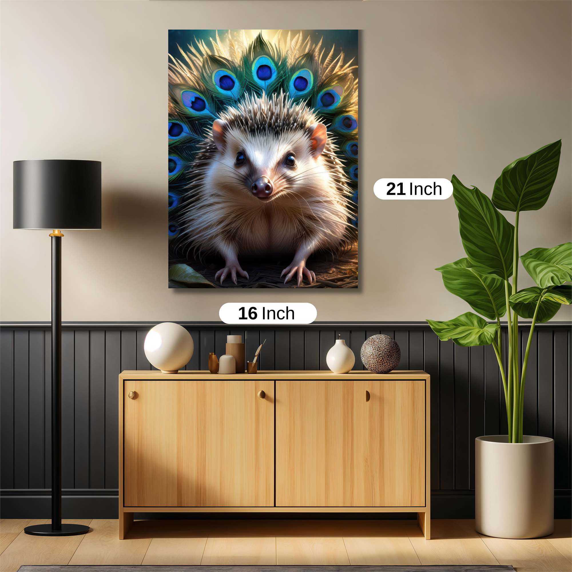 Peacock Quills Safe Wall Magnetic / M