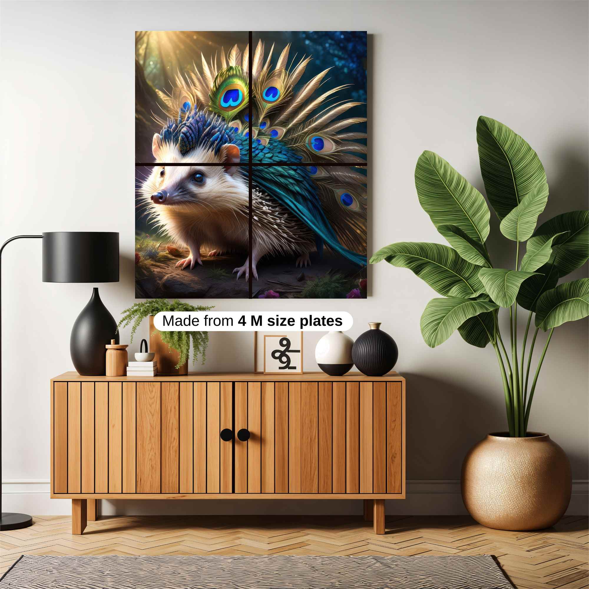 Peacock Hedgehog Safe Wall Magnetic / M