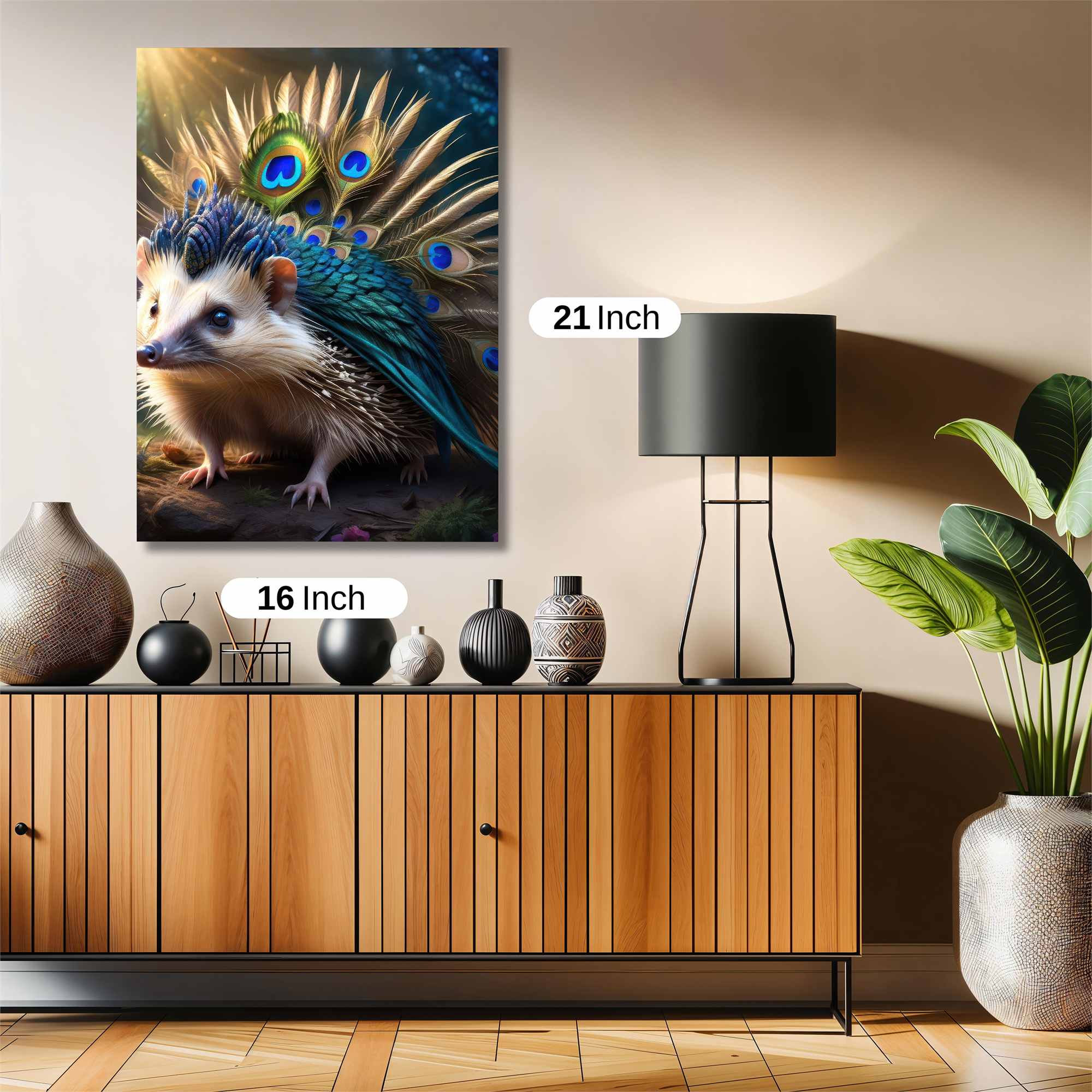 Peacock Hedgehog Safe Wall Magnetic / M