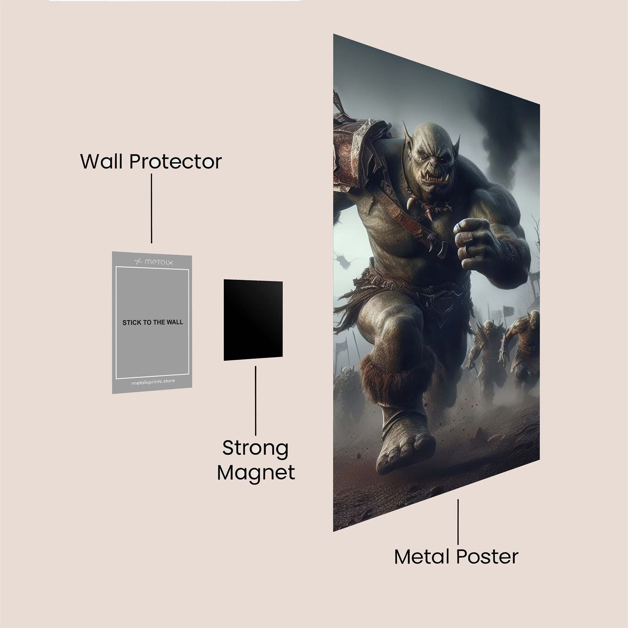 Orc Rampage Safe Wall Magnetic / M