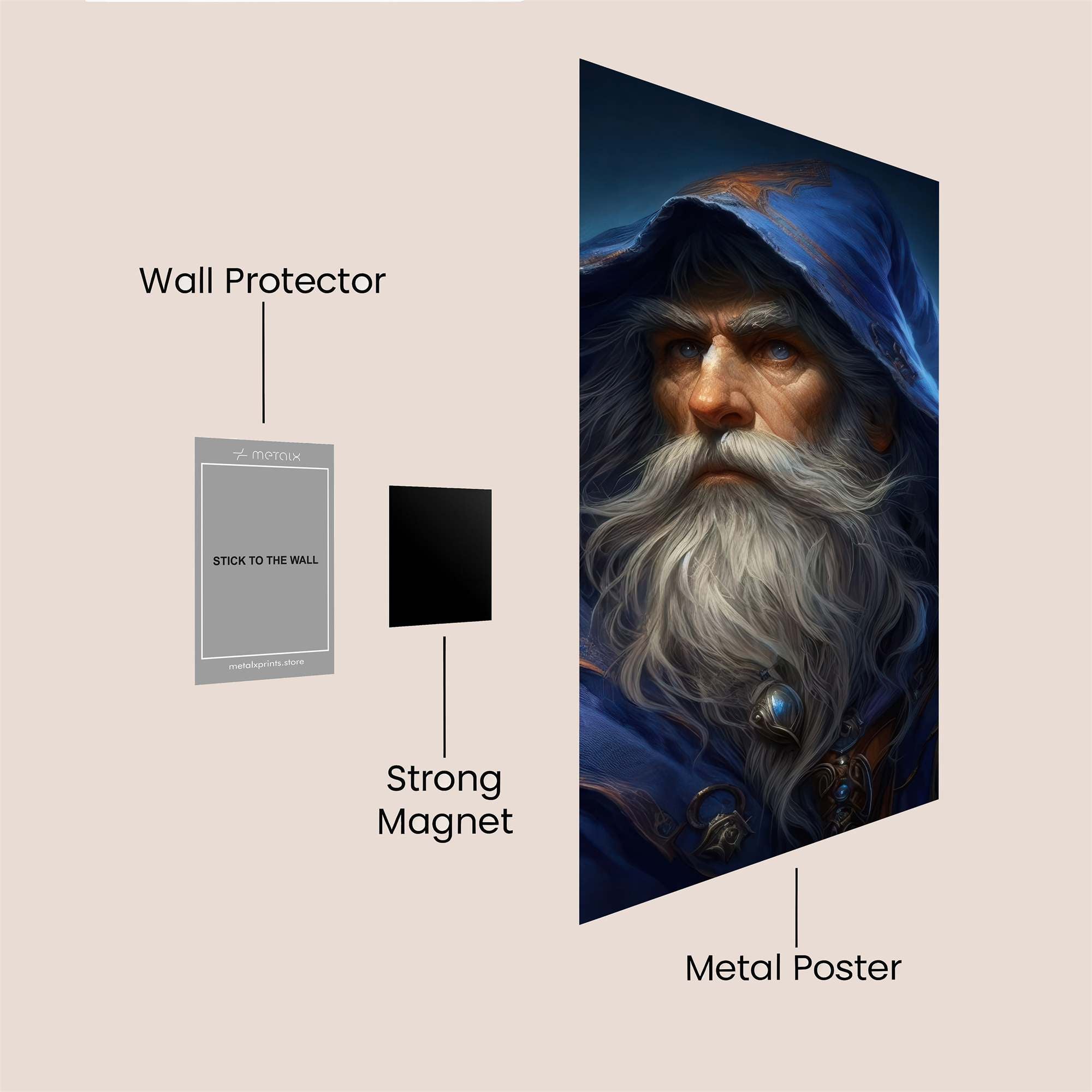 Wizard Enigmatic Safe Wall Magnetic / M