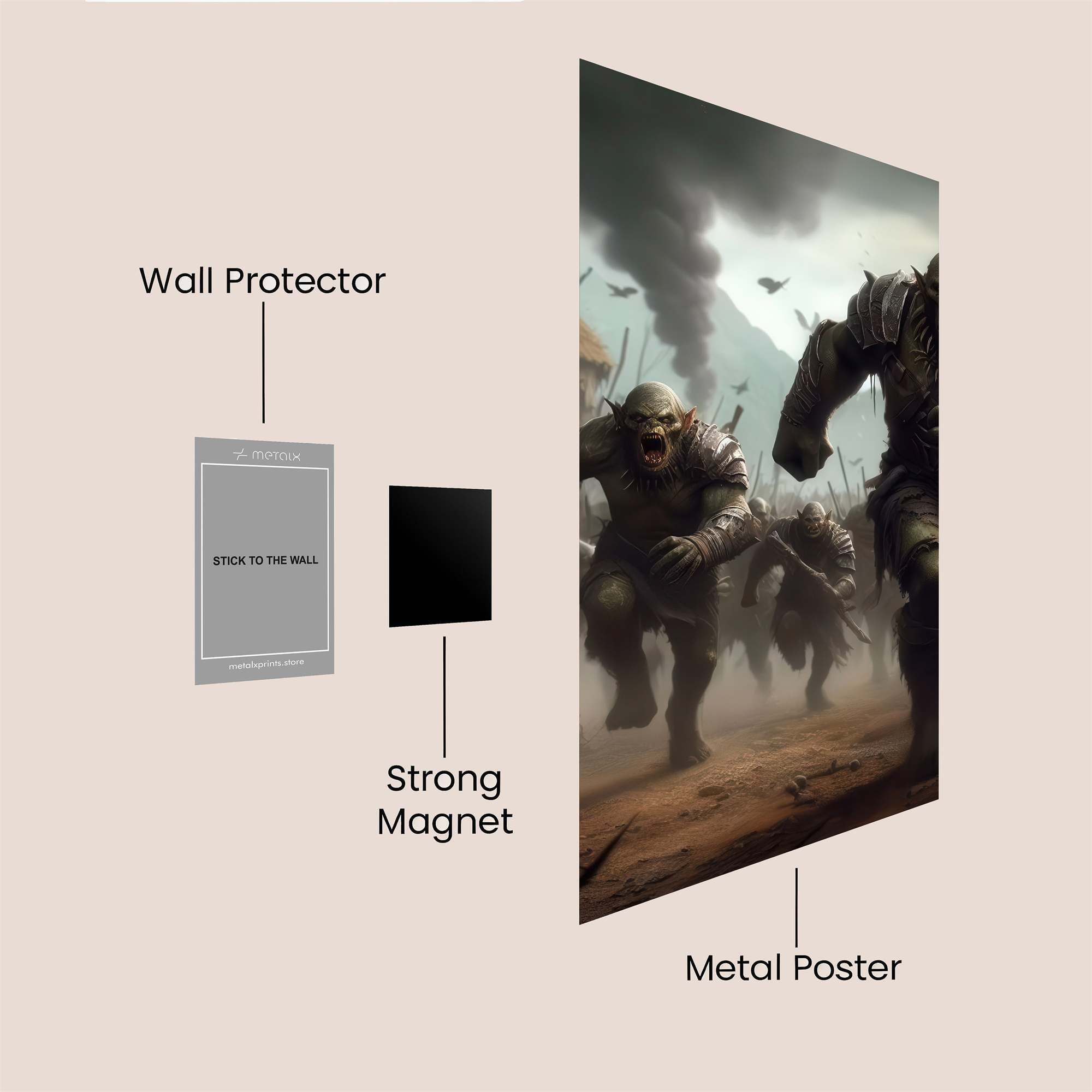 Orcs Rampant Safe Wall Magnetic / M