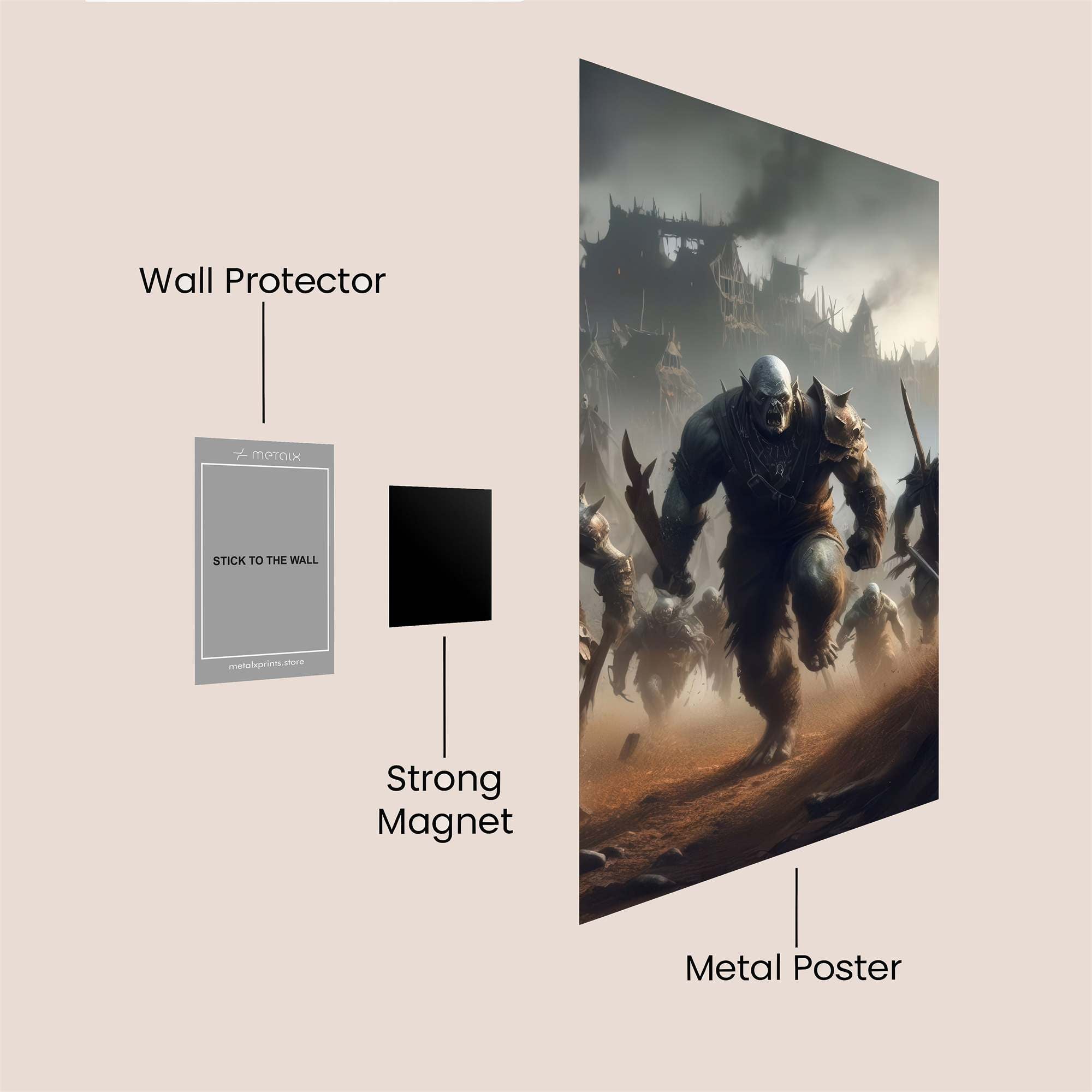 Orcs Onslaught Safe Wall Magnetic / M