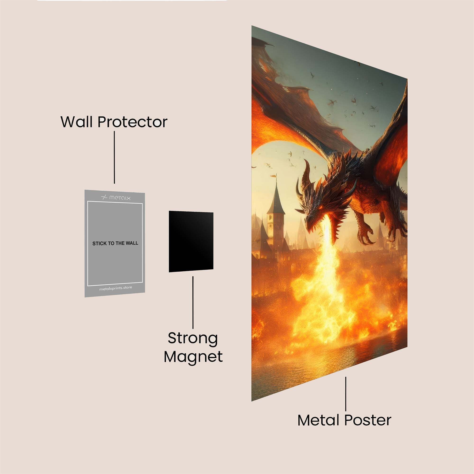 PeacockHedgehog Safe Wall Magnetic / M