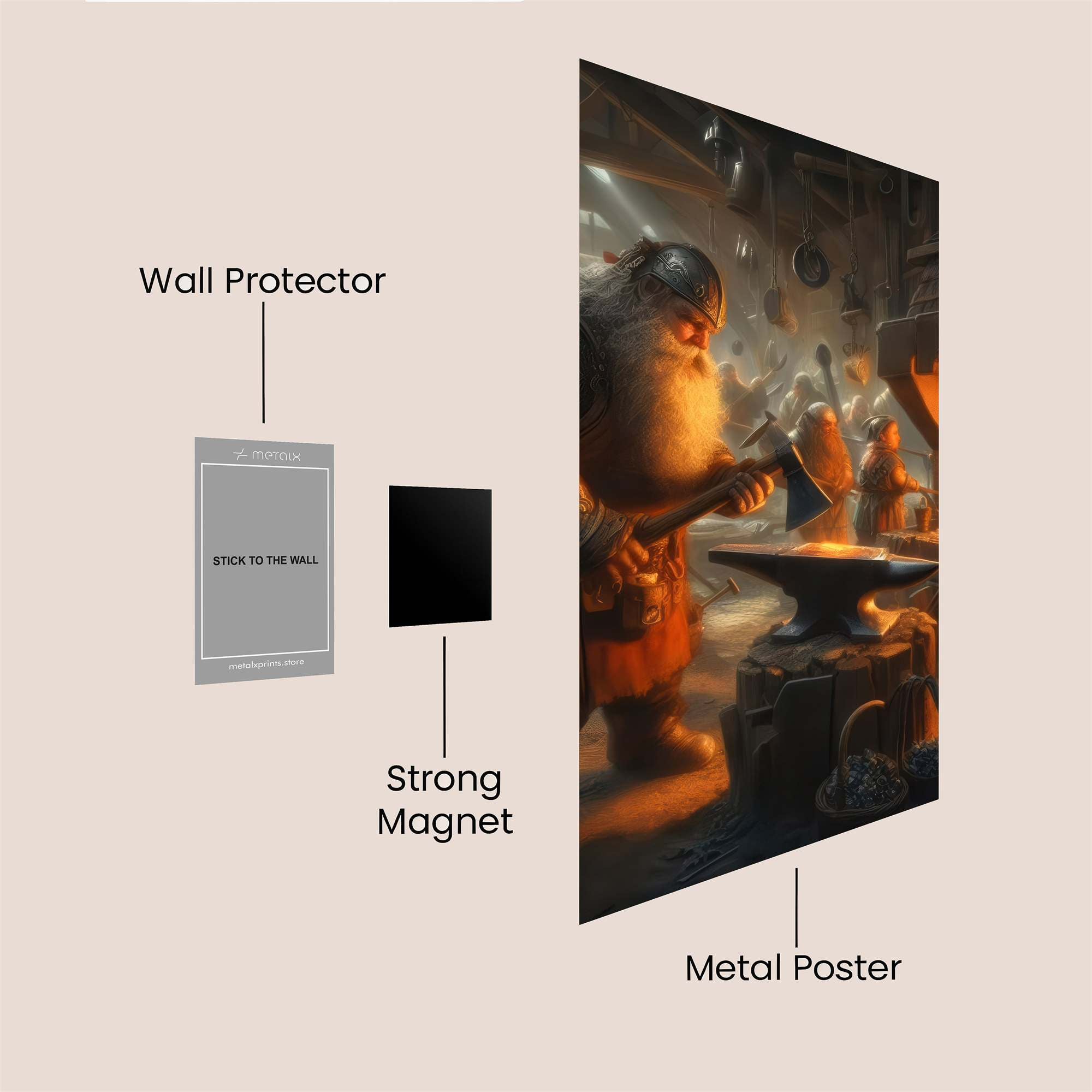 Dwarven Forge Safe Wall Magnetic / M
