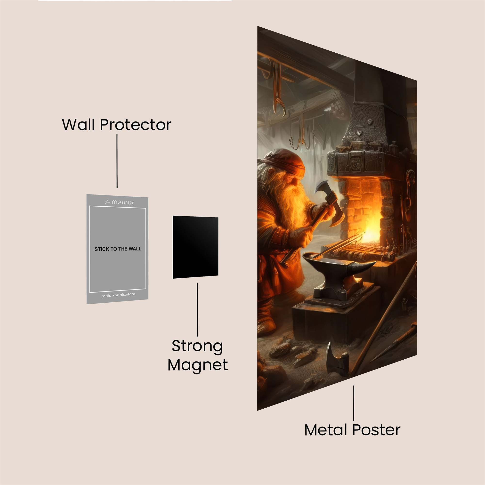 Dwarf Forge Safe Wall Magnetic / M