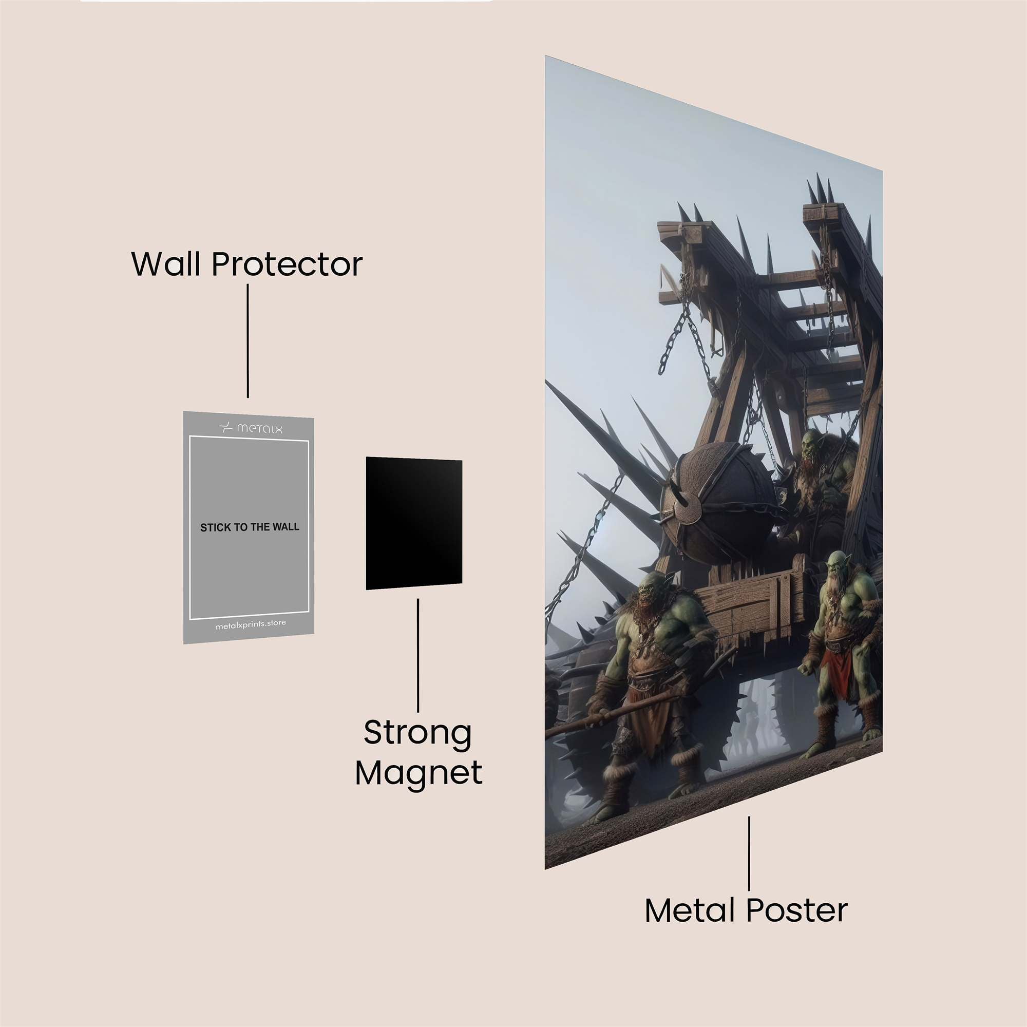 Orcs Siege Safe Wall Magnetic / M