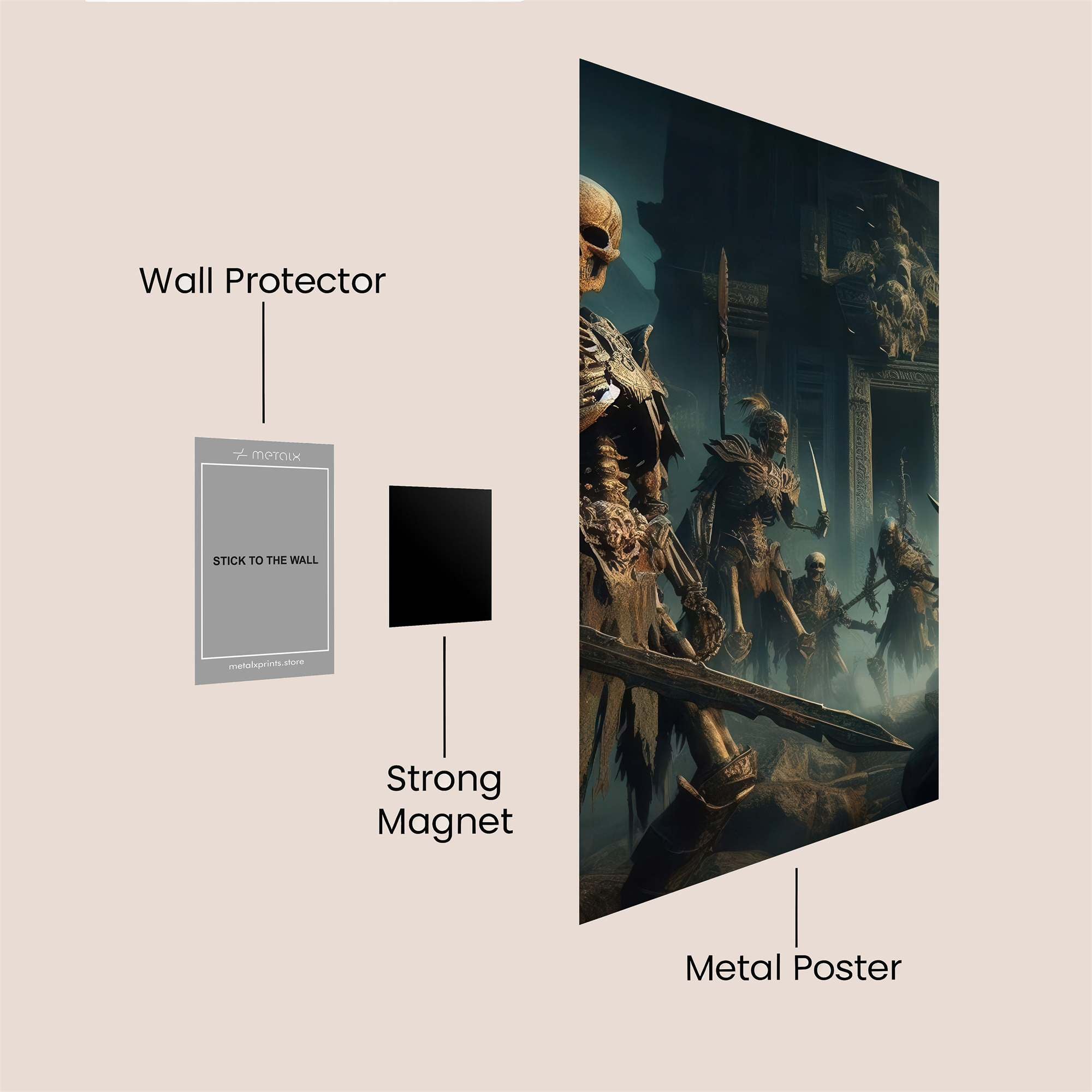 Skeleton Siege Safe Wall Magnetic / M