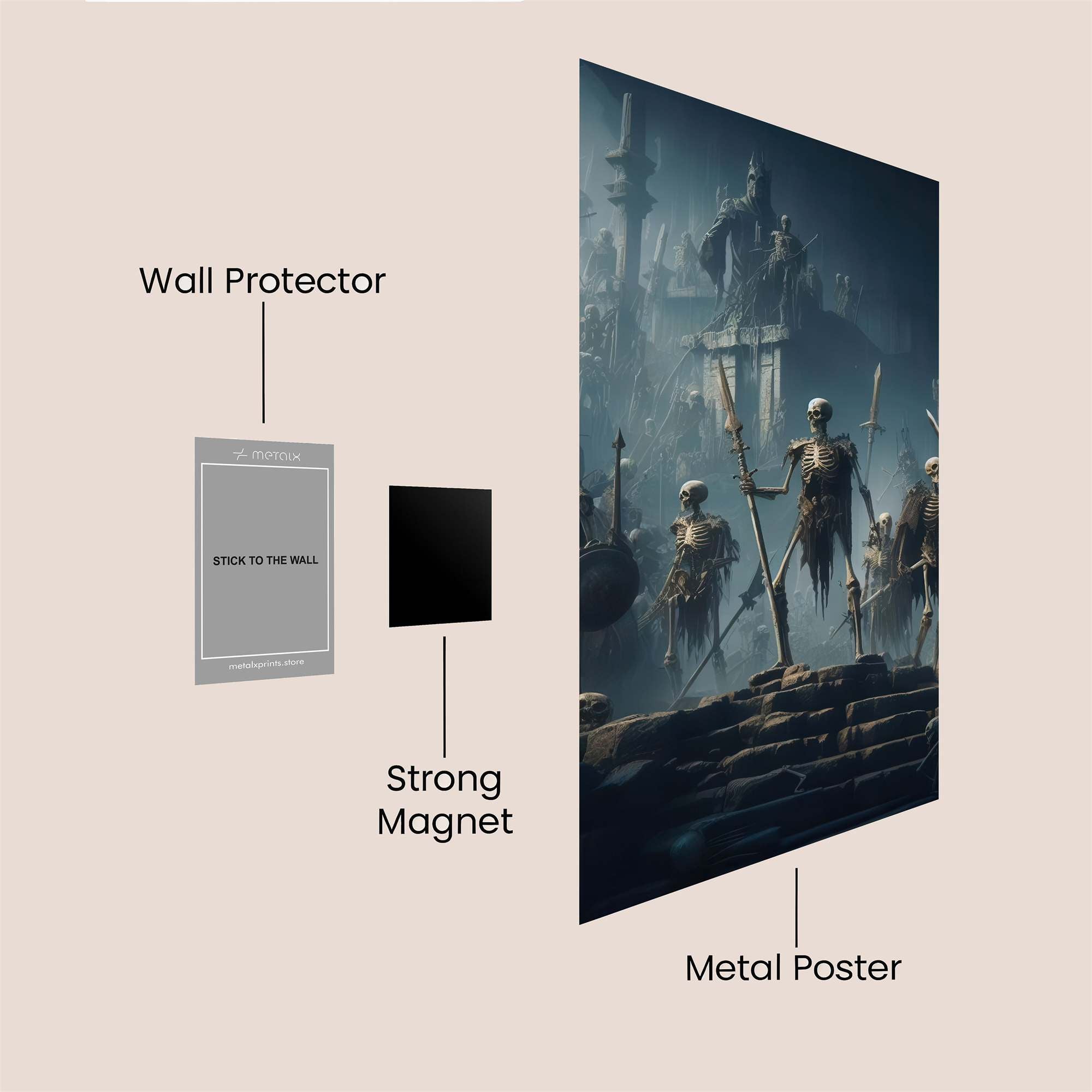 Skeleton Siege Safe Wall Magnetic / M