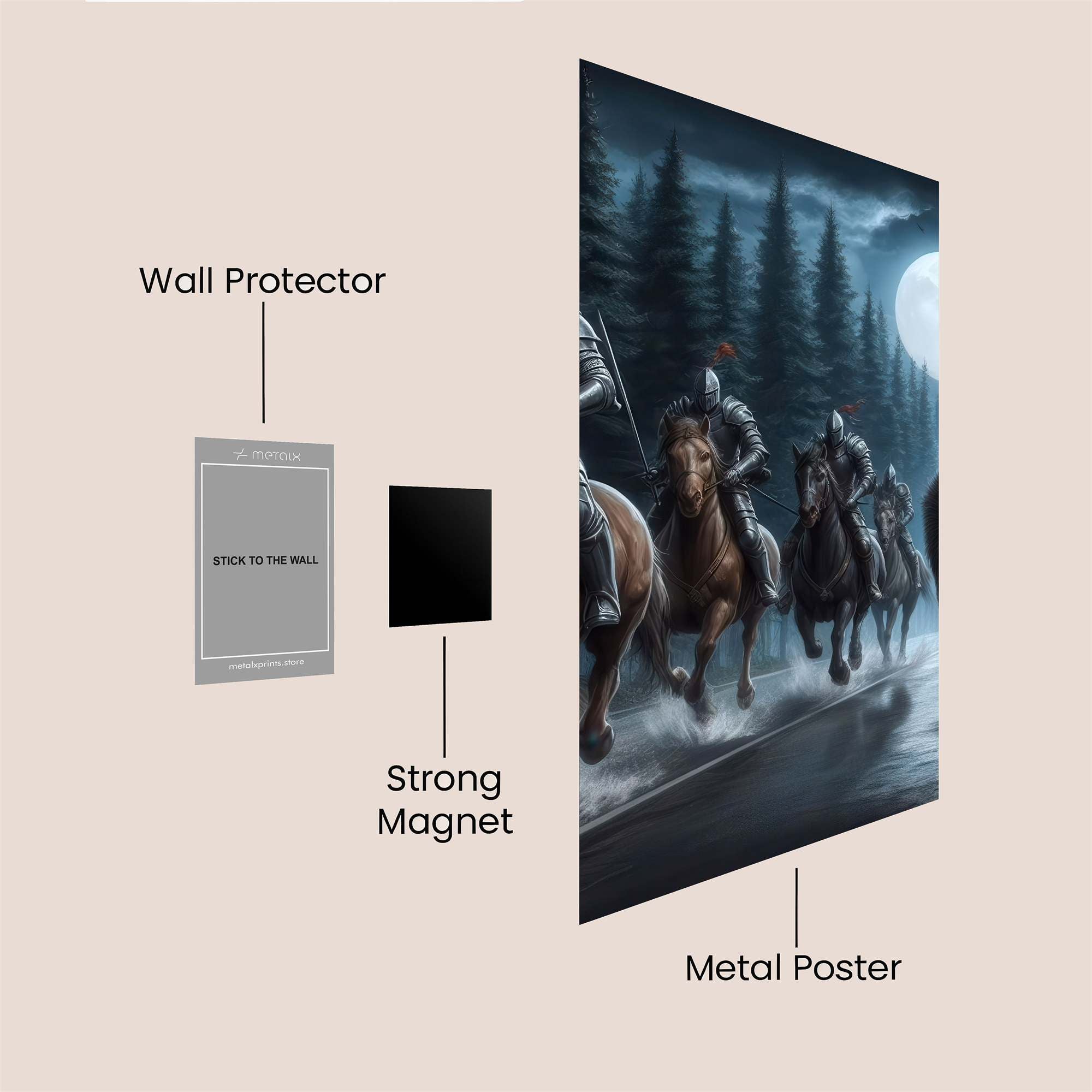 Knights Pursuit Safe Wall Magnetic / M