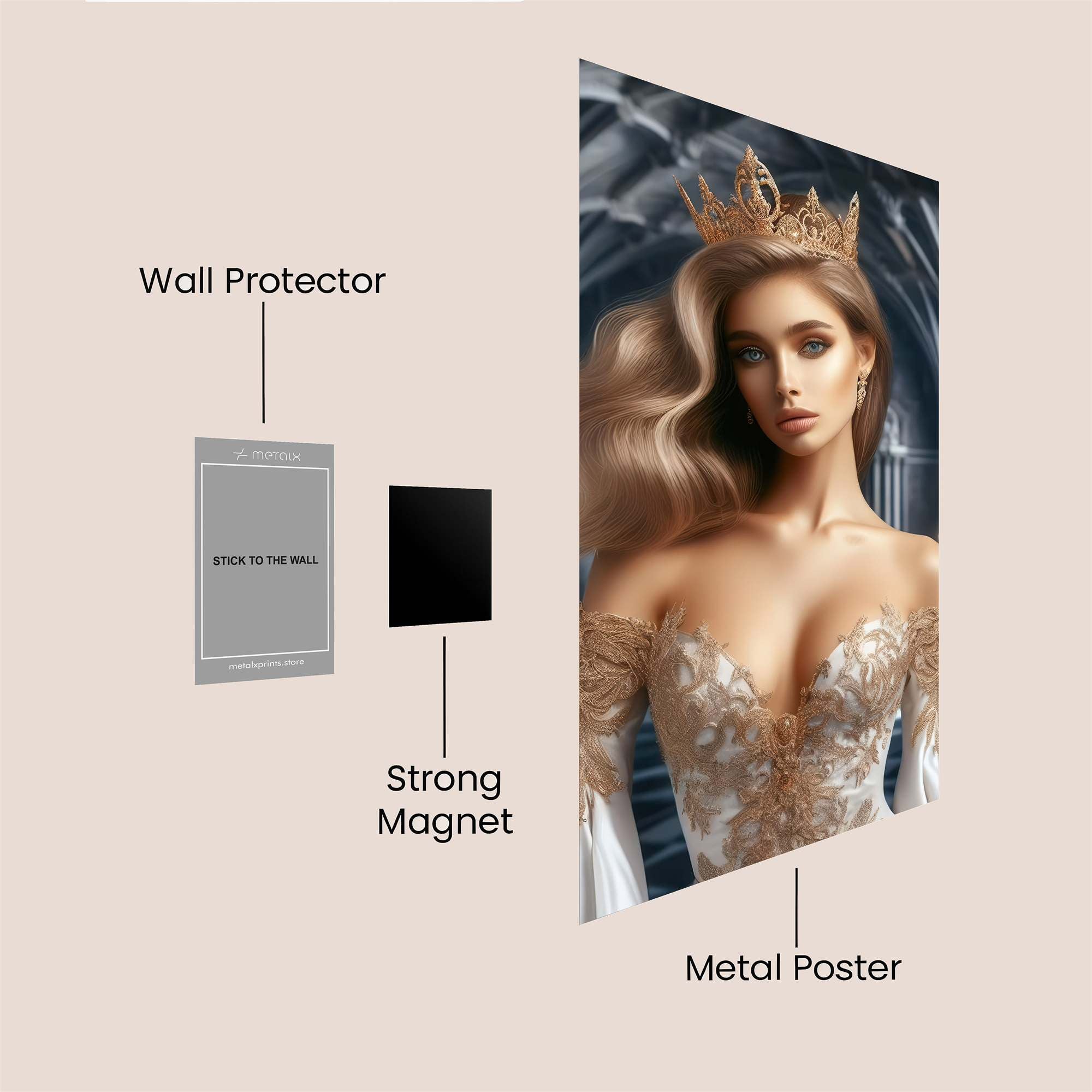 Queen Majestic Safe Wall Magnetic / M