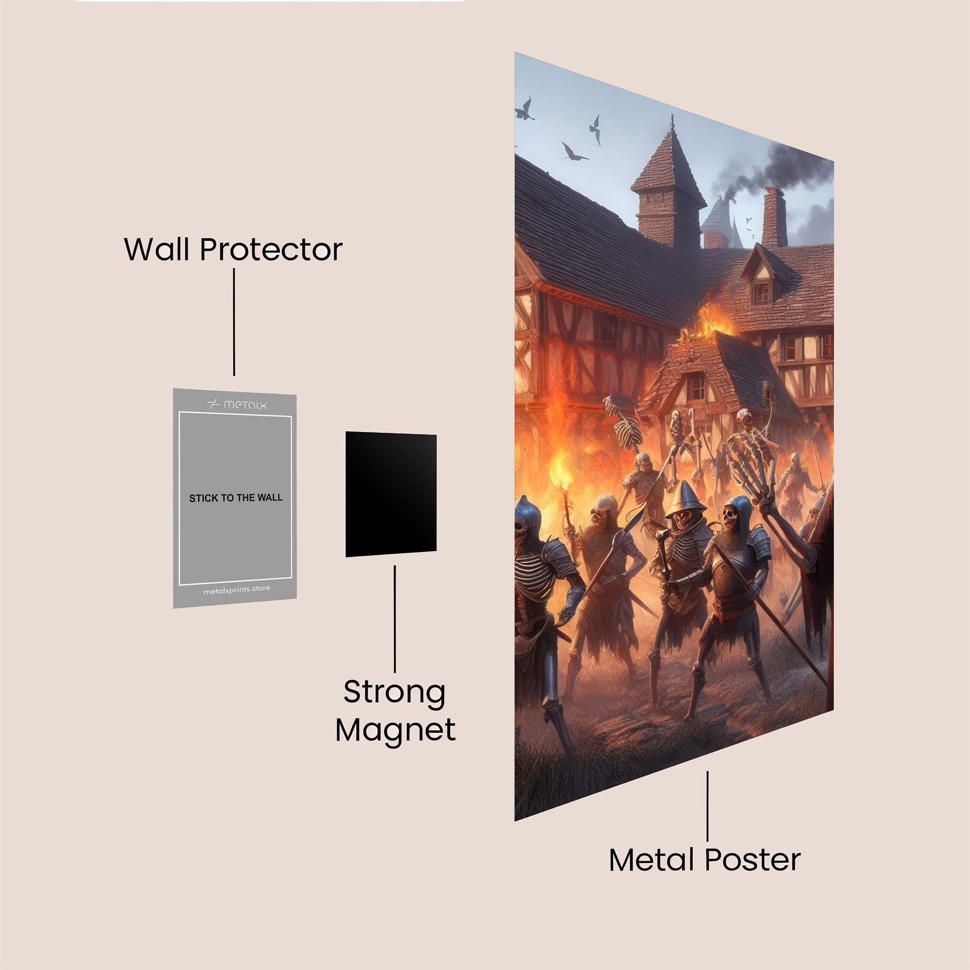 Skeleton Siege Safe Wall Magnetic / M