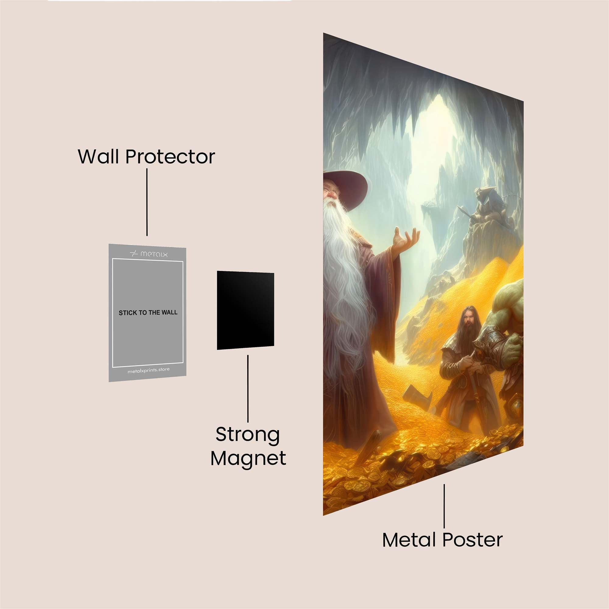 Gandalf Gleeful Safe Wall Magnetic / M