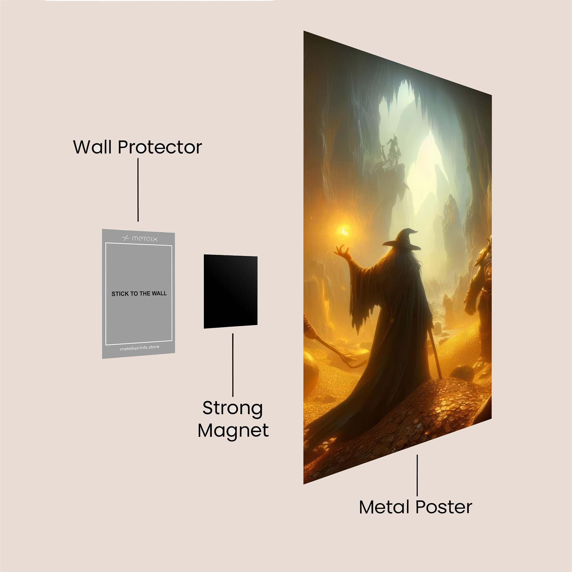 Gandalf's Quest Safe Wall Magnetic / M