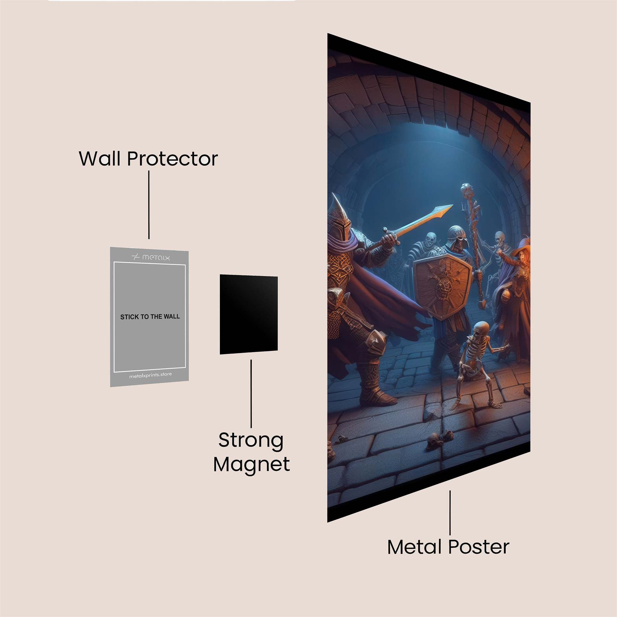 Skeleton Siege Safe Wall Magnetic / M