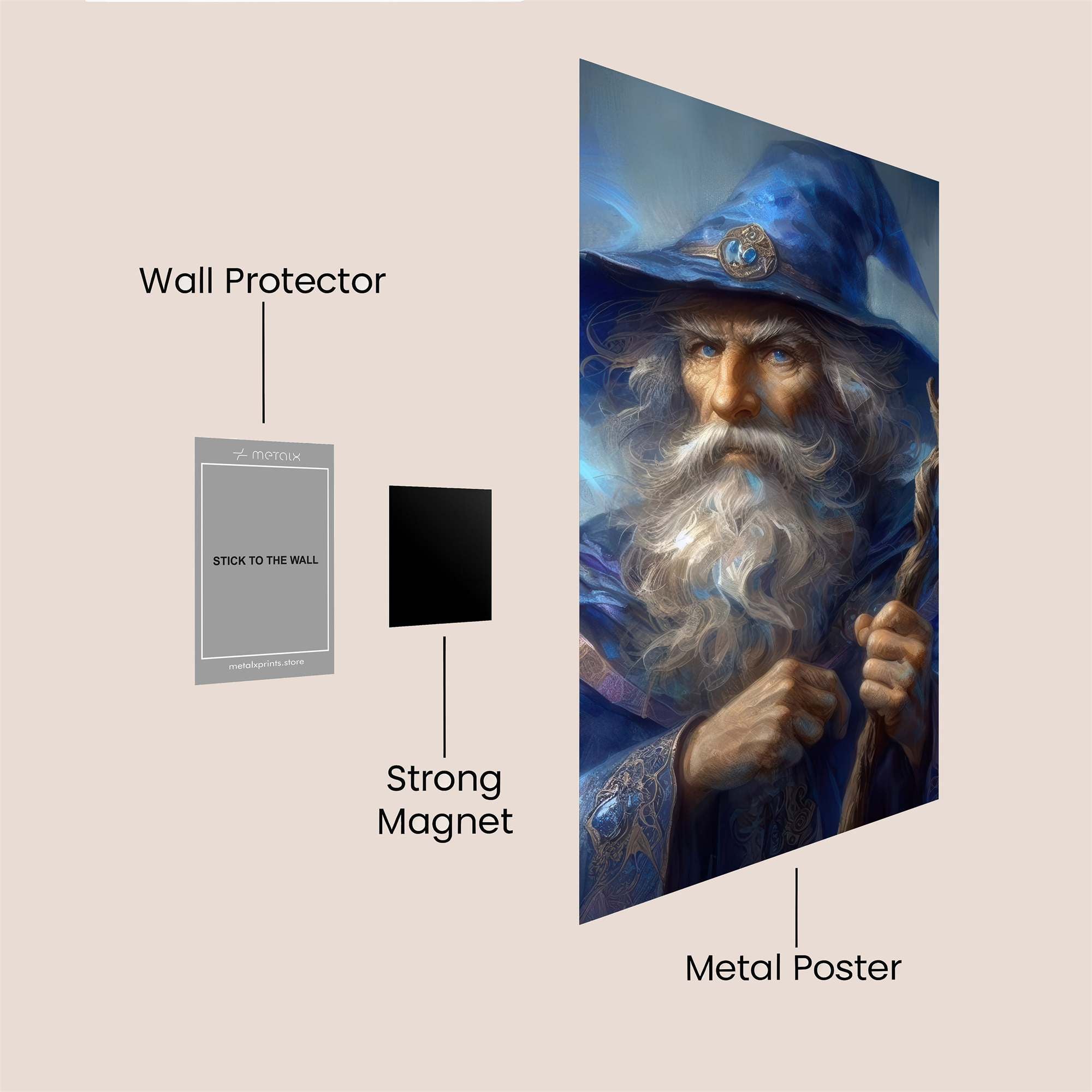Gandalf Enigmatic Safe Wall Magnetic / M