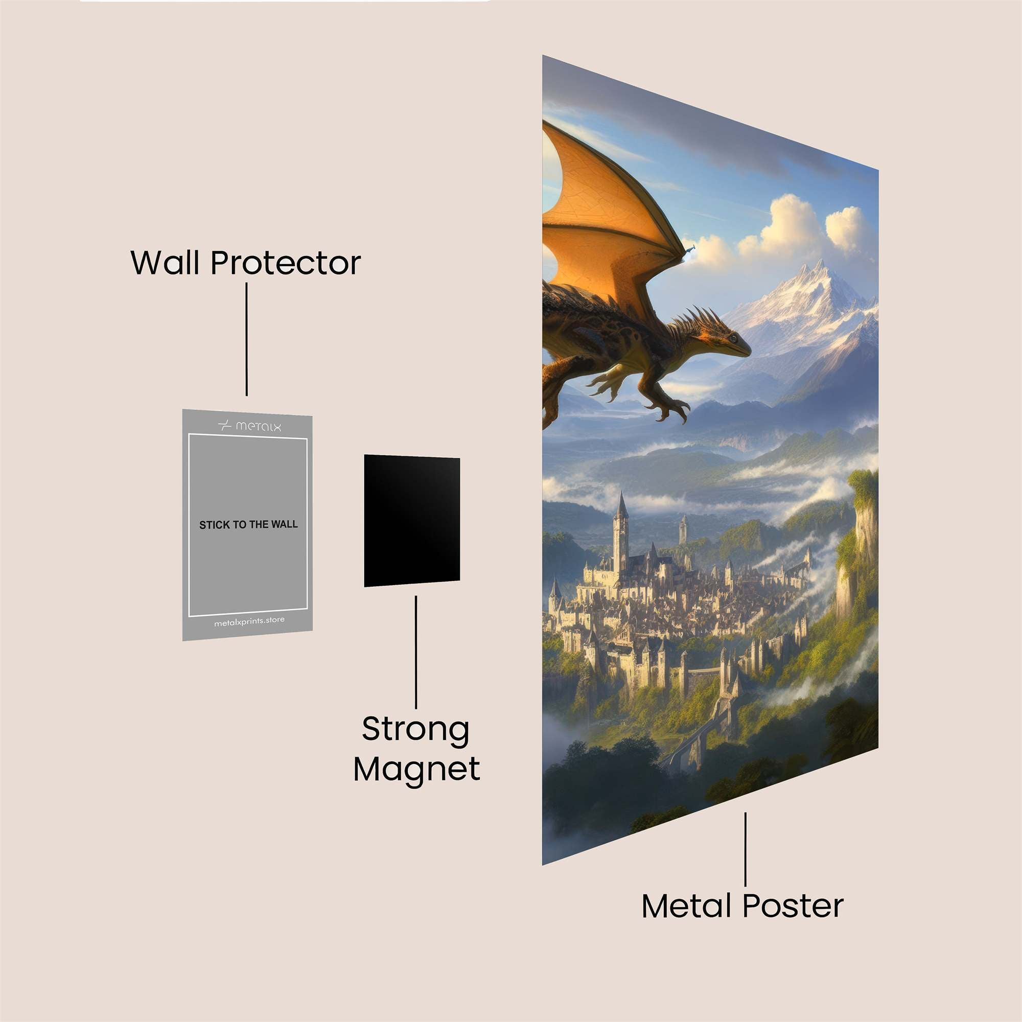 Dragon Serenity Safe Wall Magnetic / M