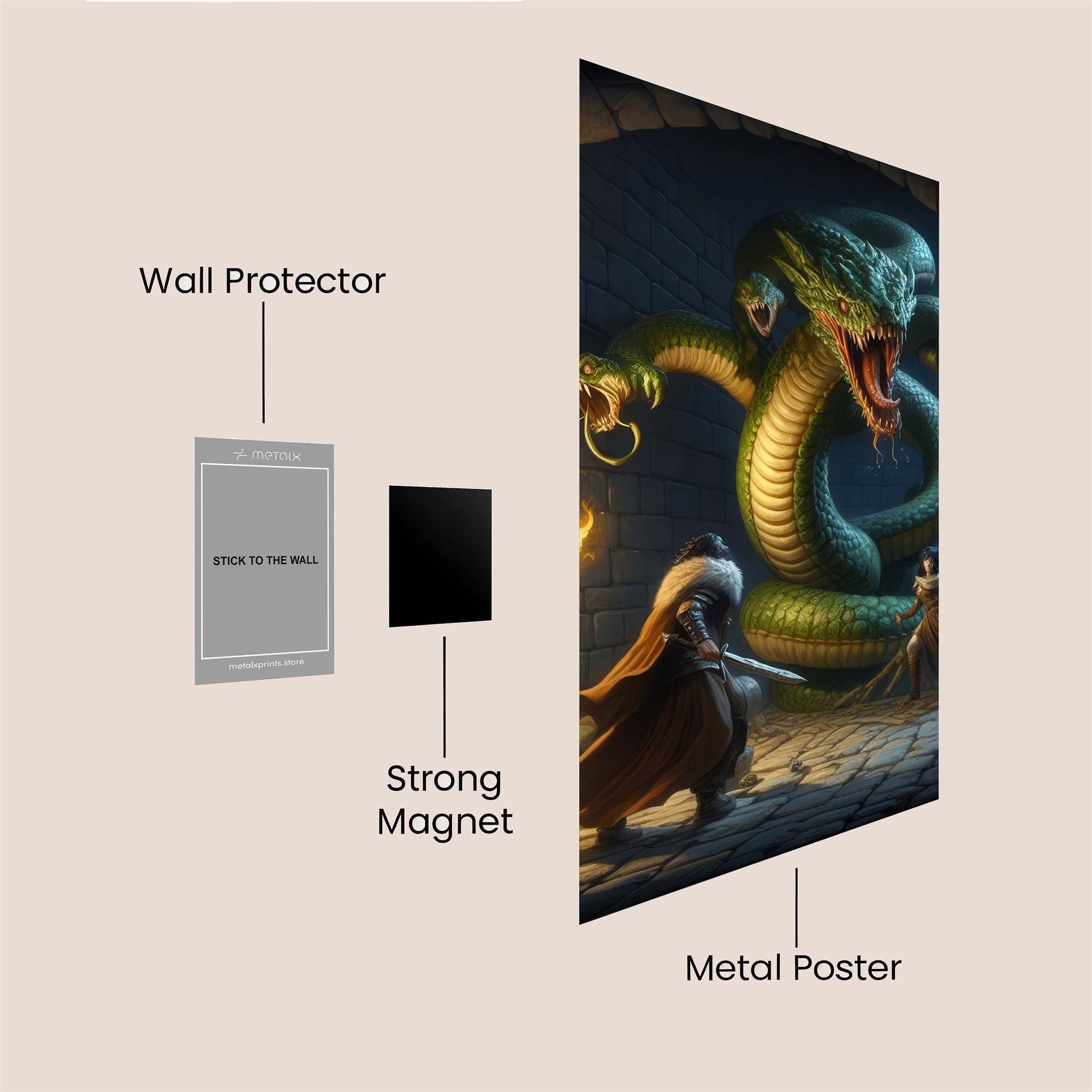 Hydra Menace Safe Wall Magnetic / M
