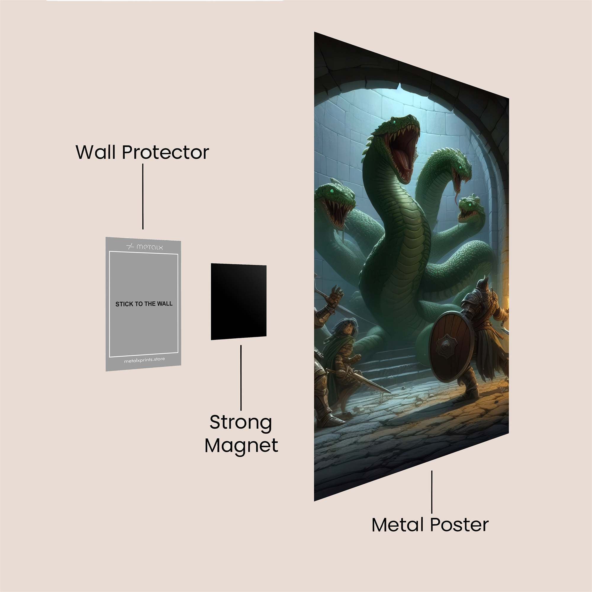 Hydra Menace Safe Wall Magnetic / M