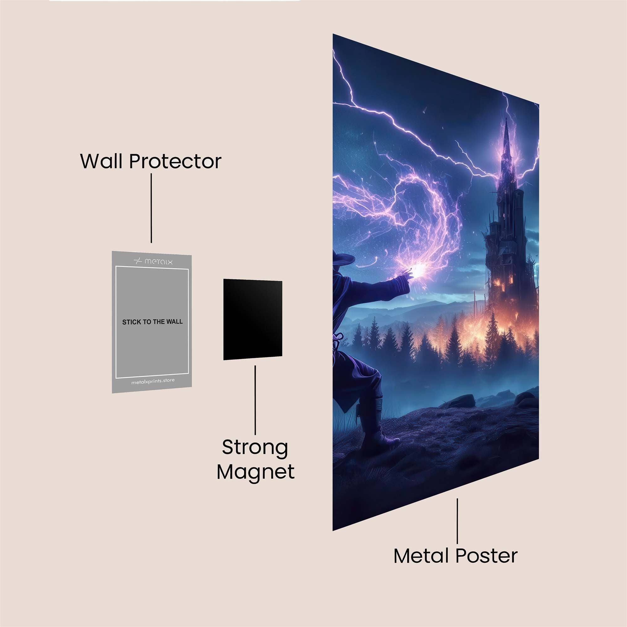 Merlin's Wrath Safe Wall Magnetic / M