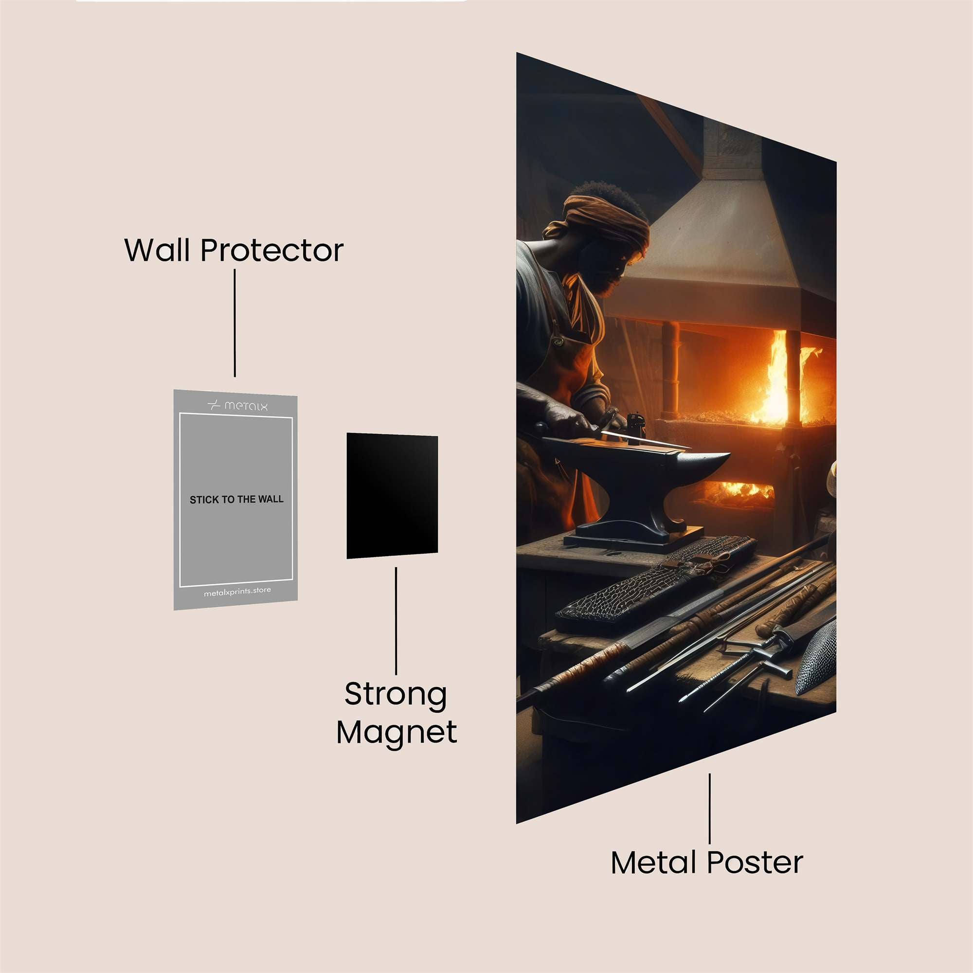 Blacksmith Glow Safe Wall Magnetic / M