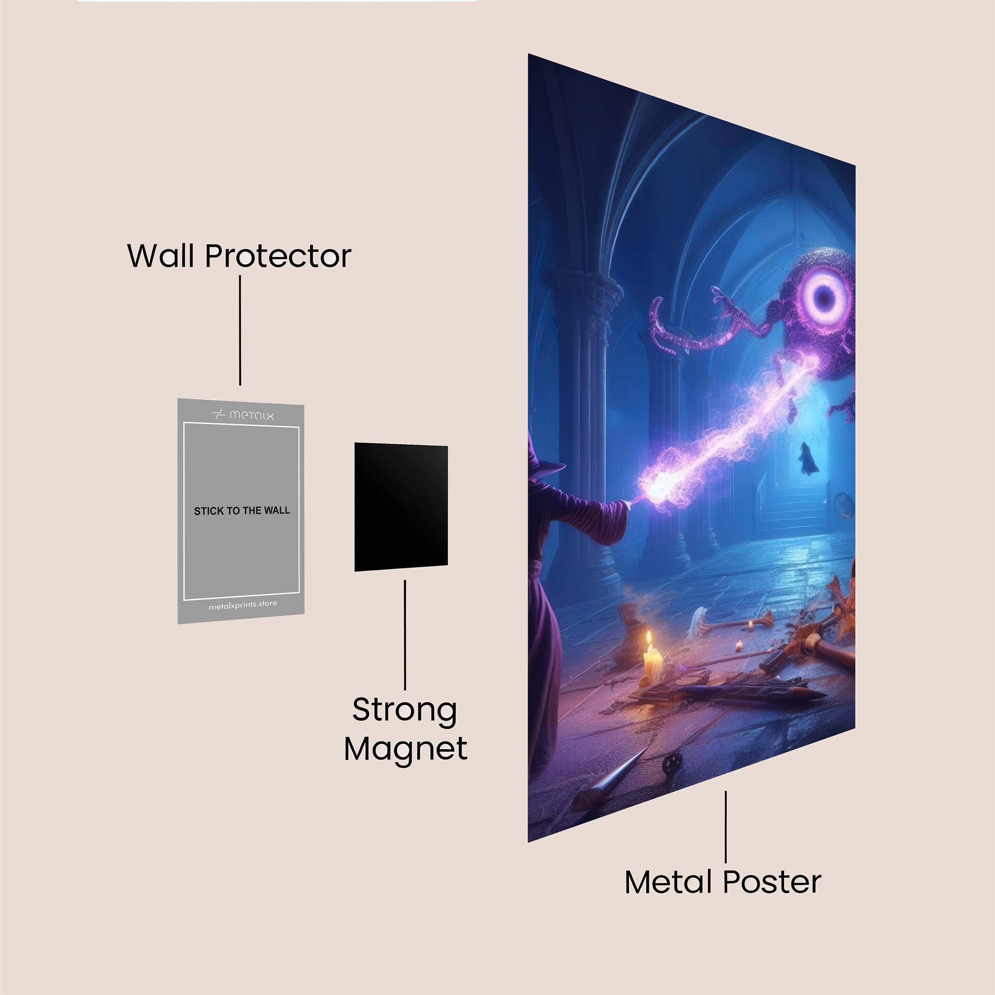 Wizard's Duel Safe Wall Magnetic / M