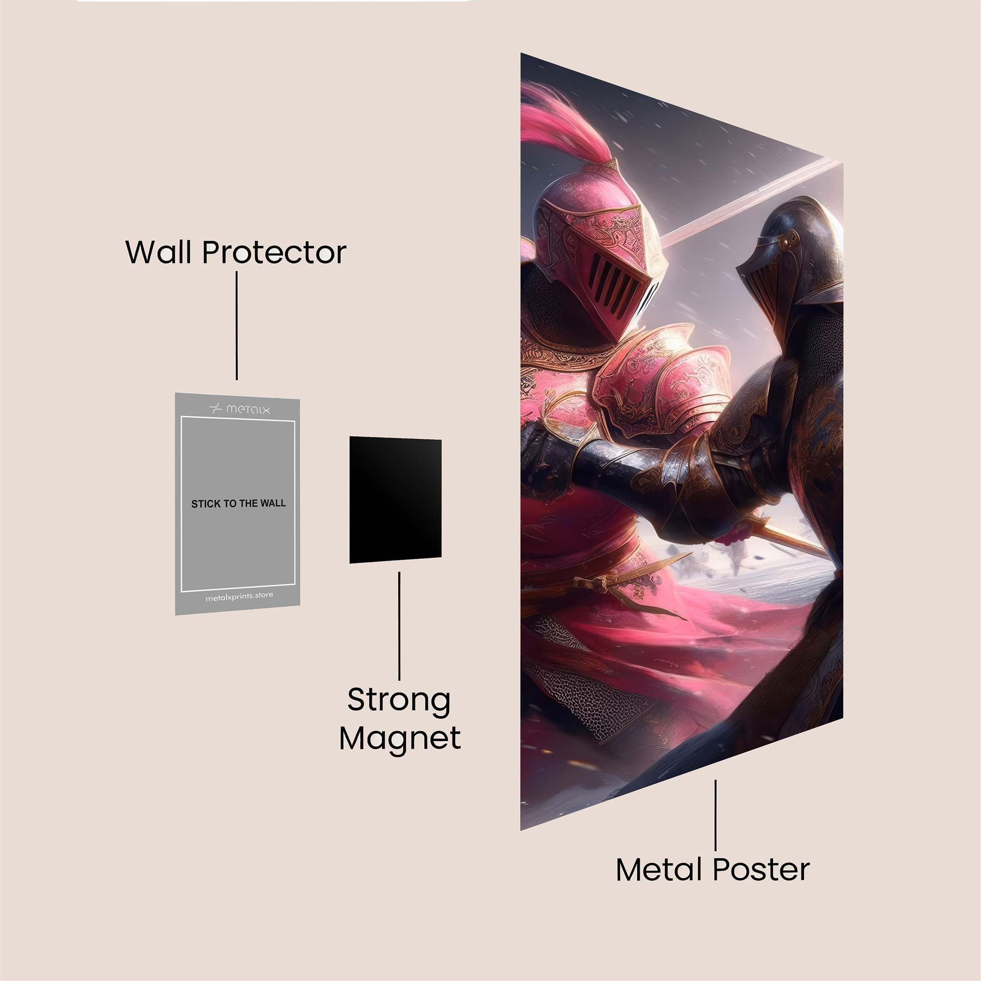 Knights Clash Safe Wall Magnetic / M