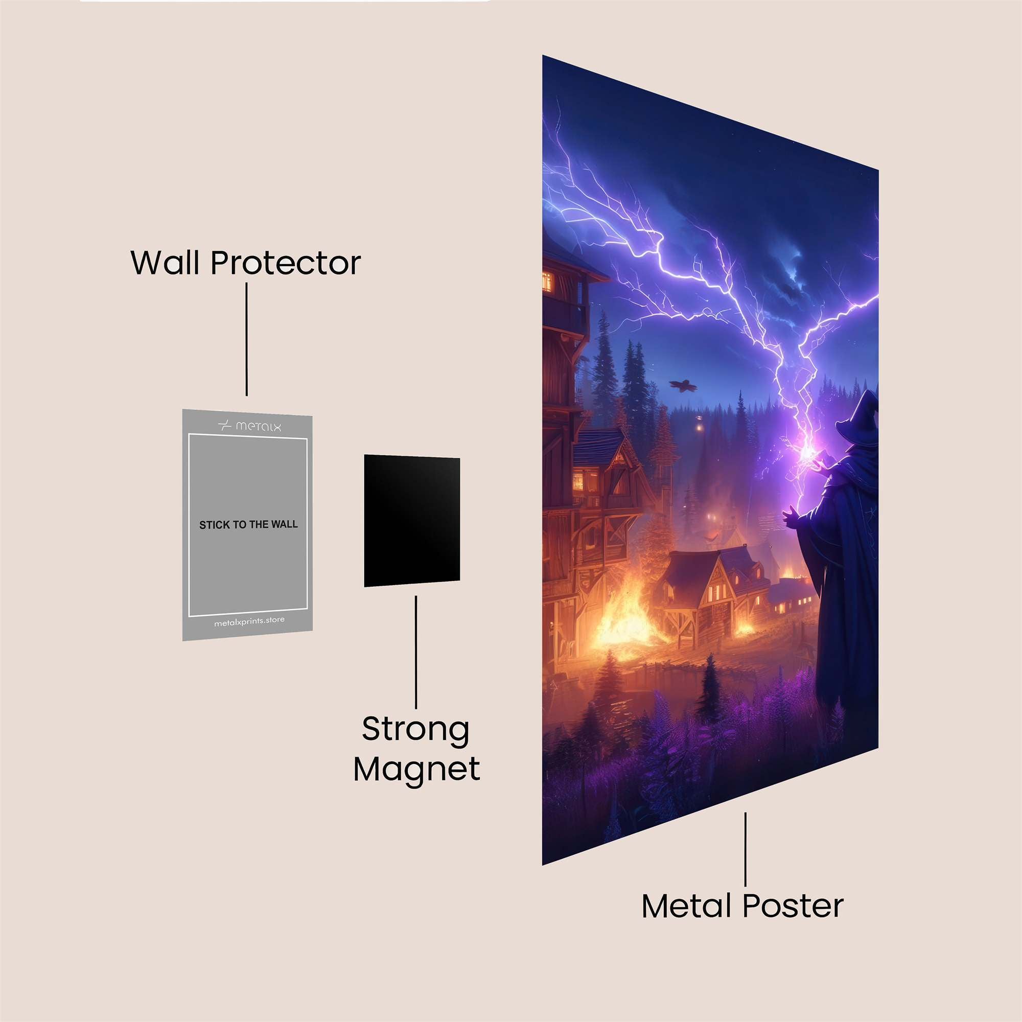 Wizard Whimsy Safe Wall Magnetic / M