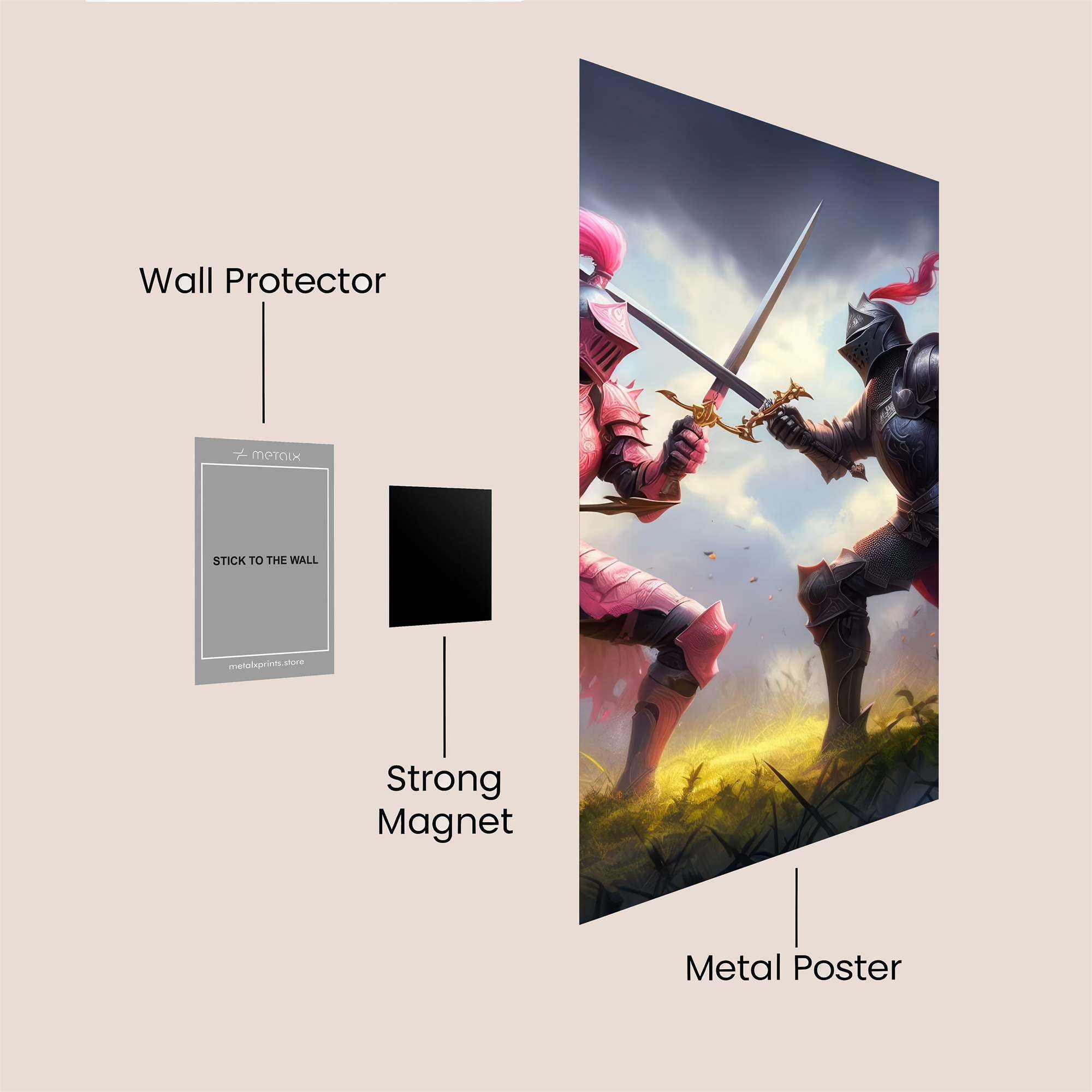 Knights Clash Safe Wall Magnetic / M