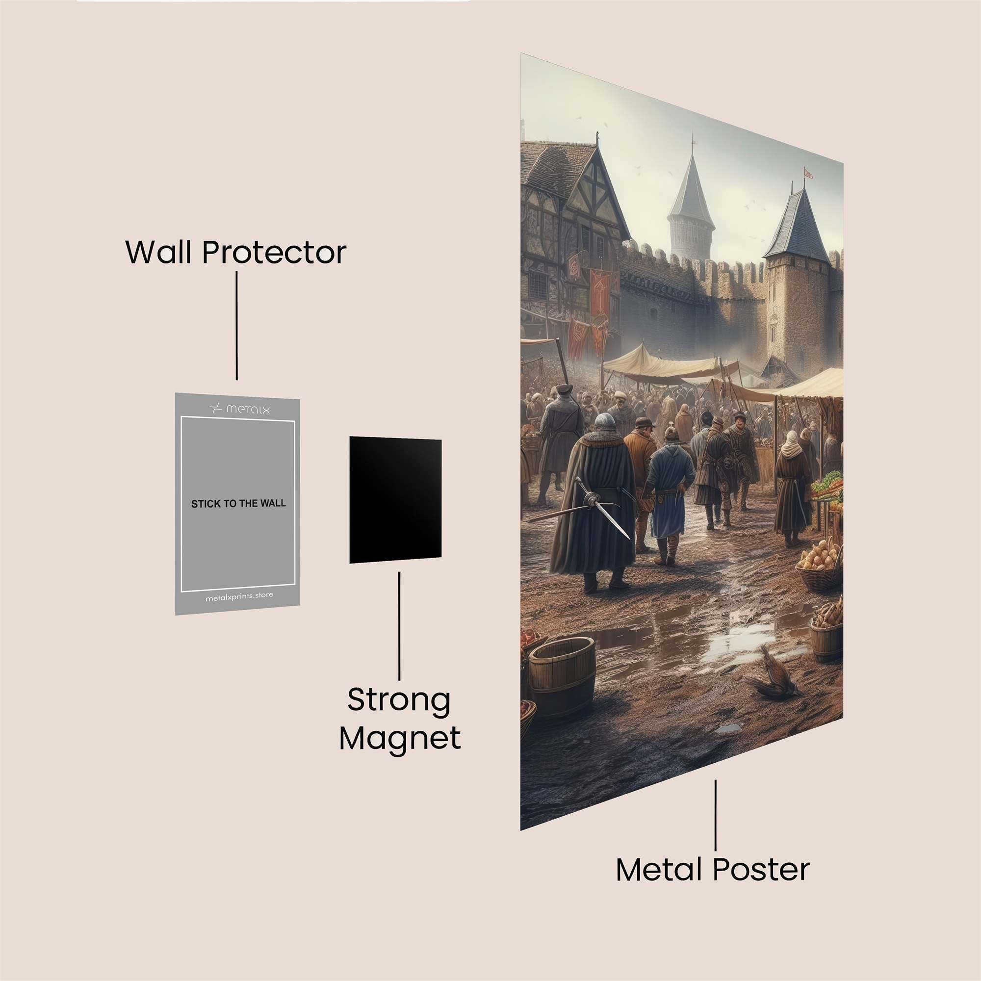 Medieval Bustle Safe Wall Magnetic / M