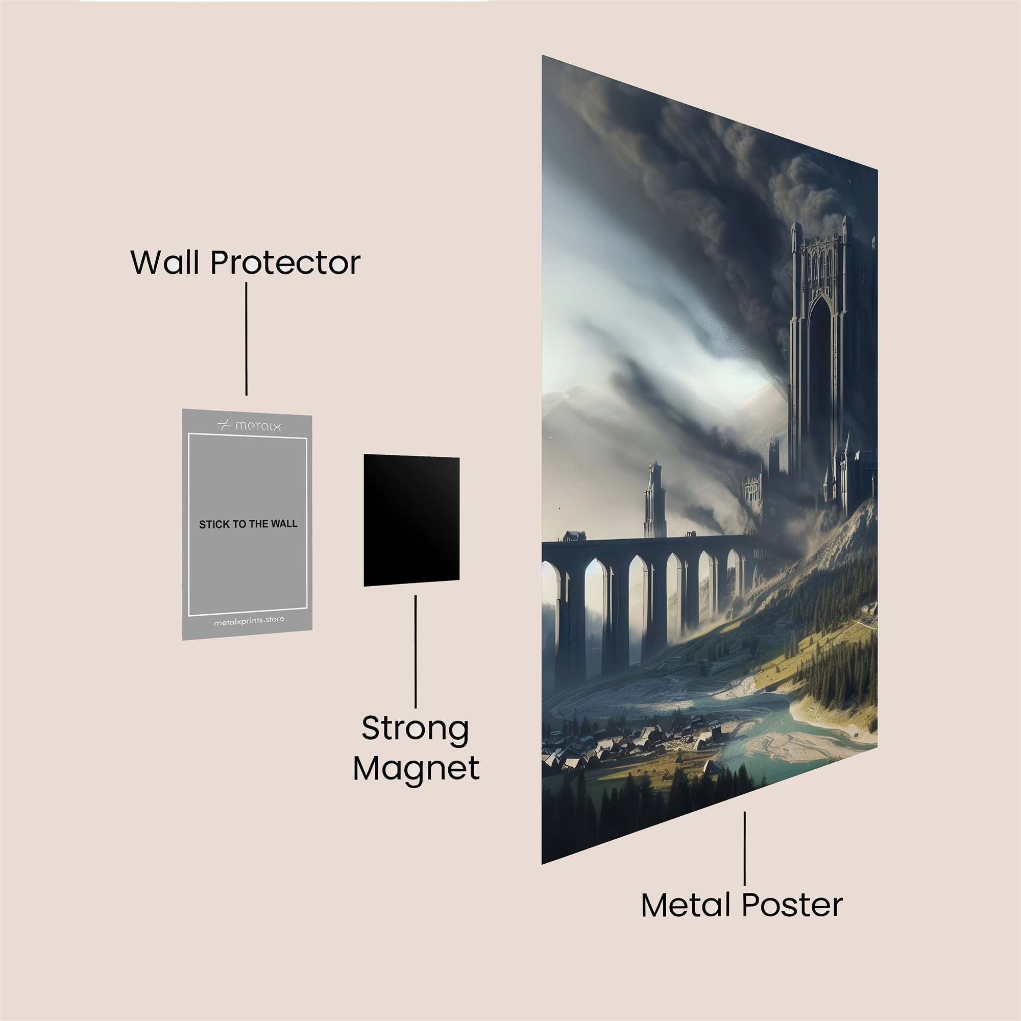 Shadowed Fortress Safe Wall Magnetic / M