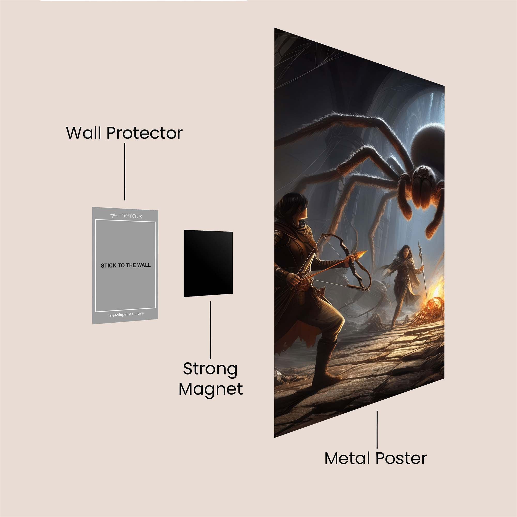 Spider Terror Safe Wall Magnetic / M