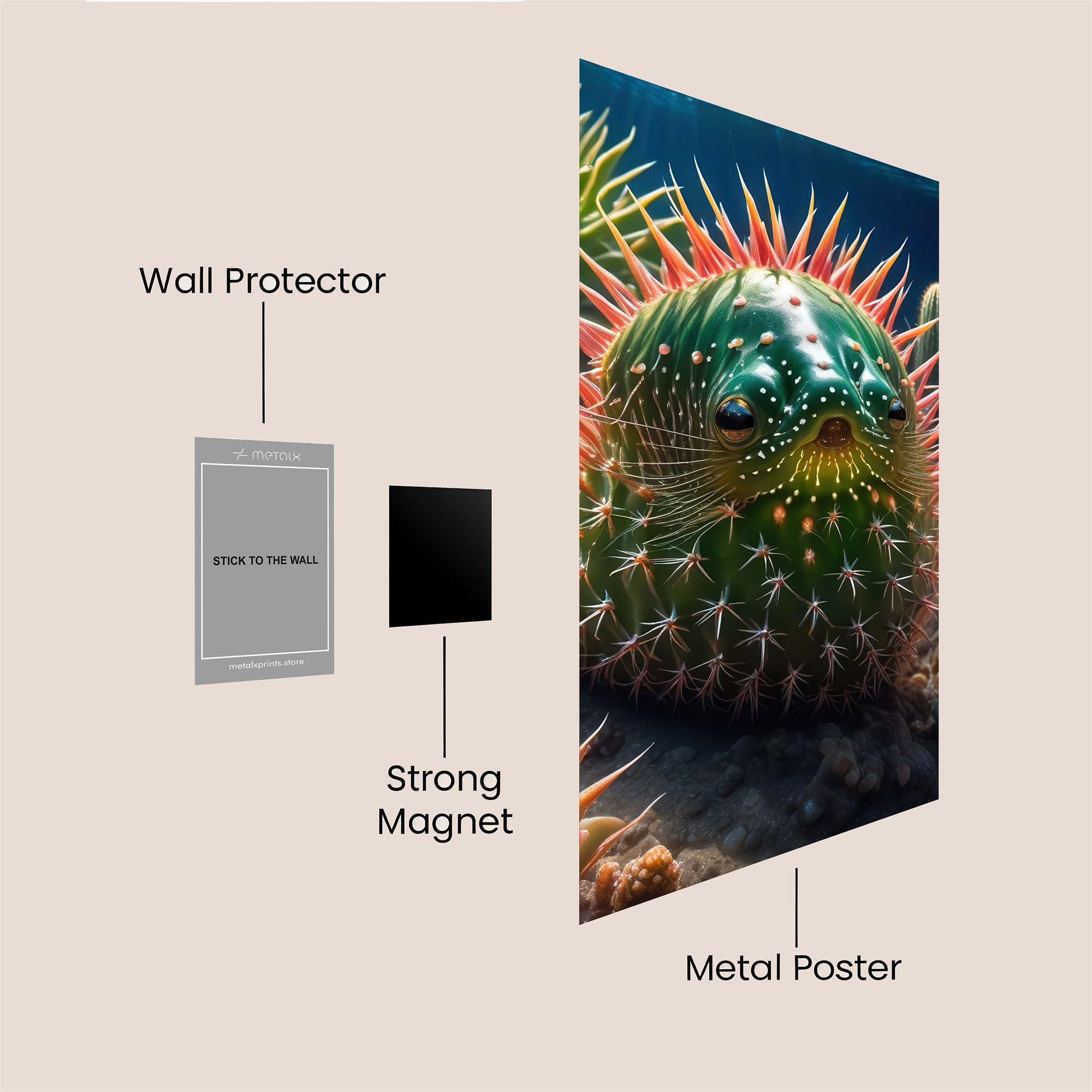 CactusWhimsy Safe Wall Magnetic / M