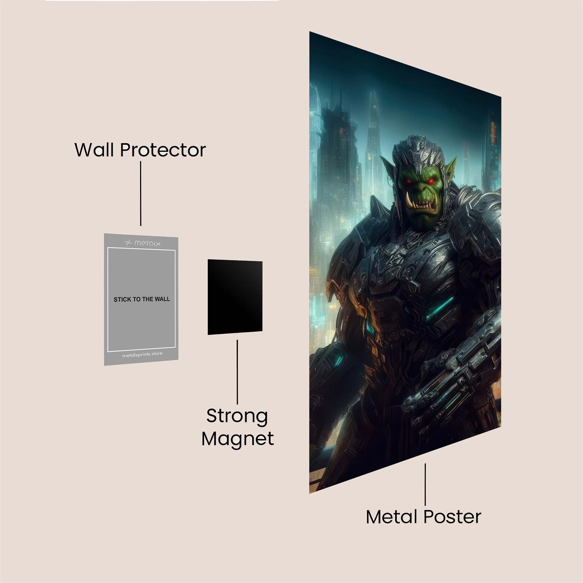 Orgrim Cyberpunk Safe Wall Magnetic / M