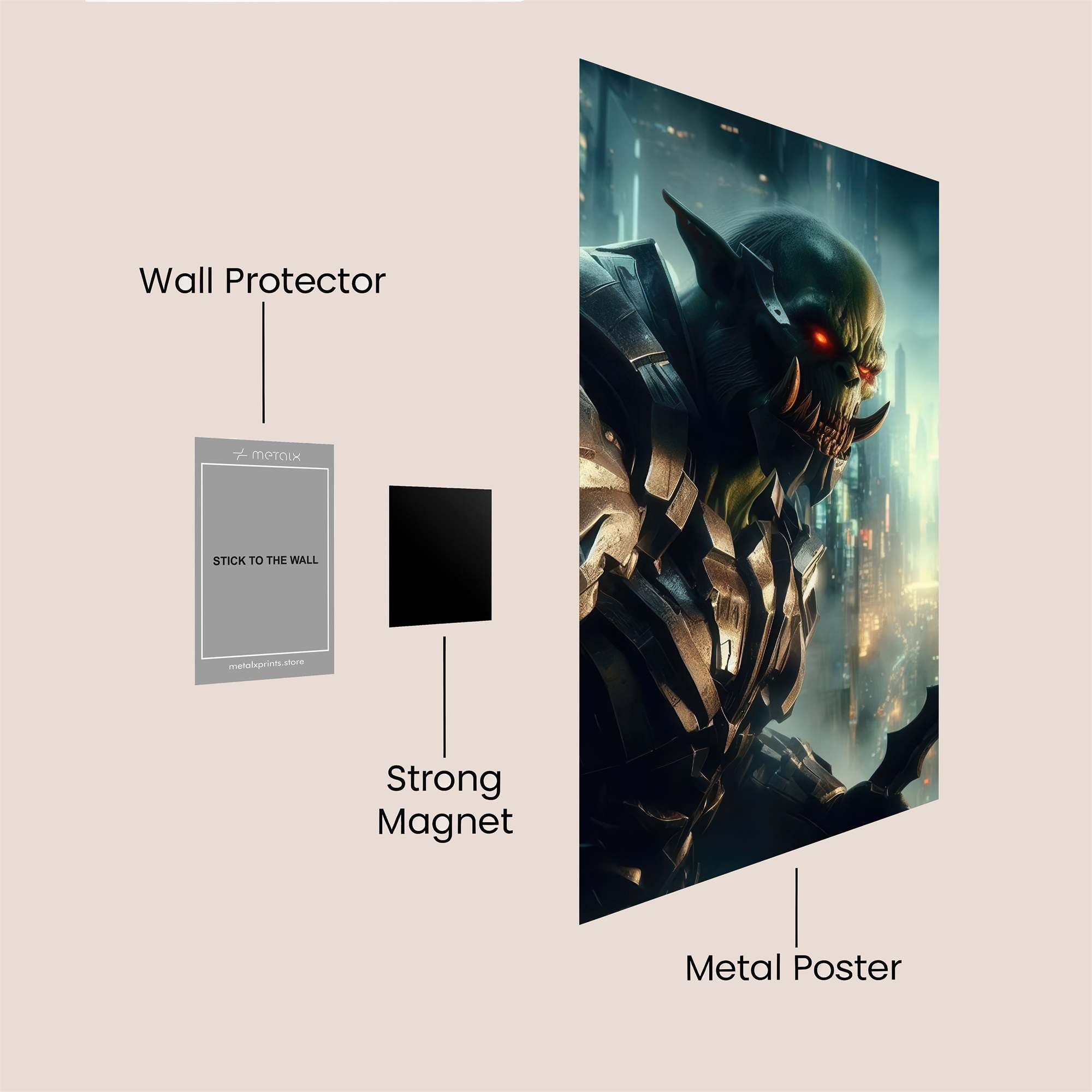 Gargoyle Gloom Safe Wall Magnetic / M