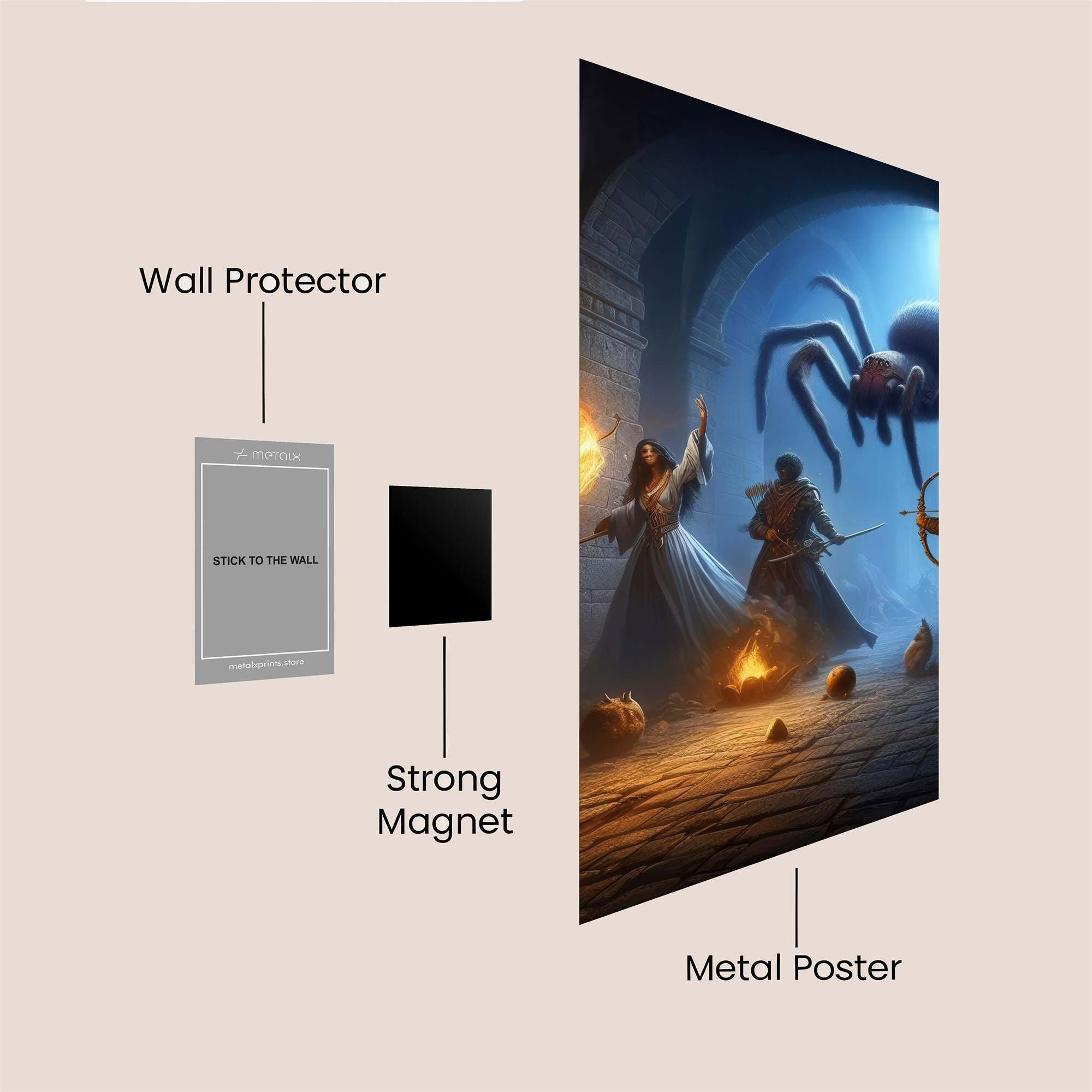 Spider Menace Safe Wall Magnetic / M