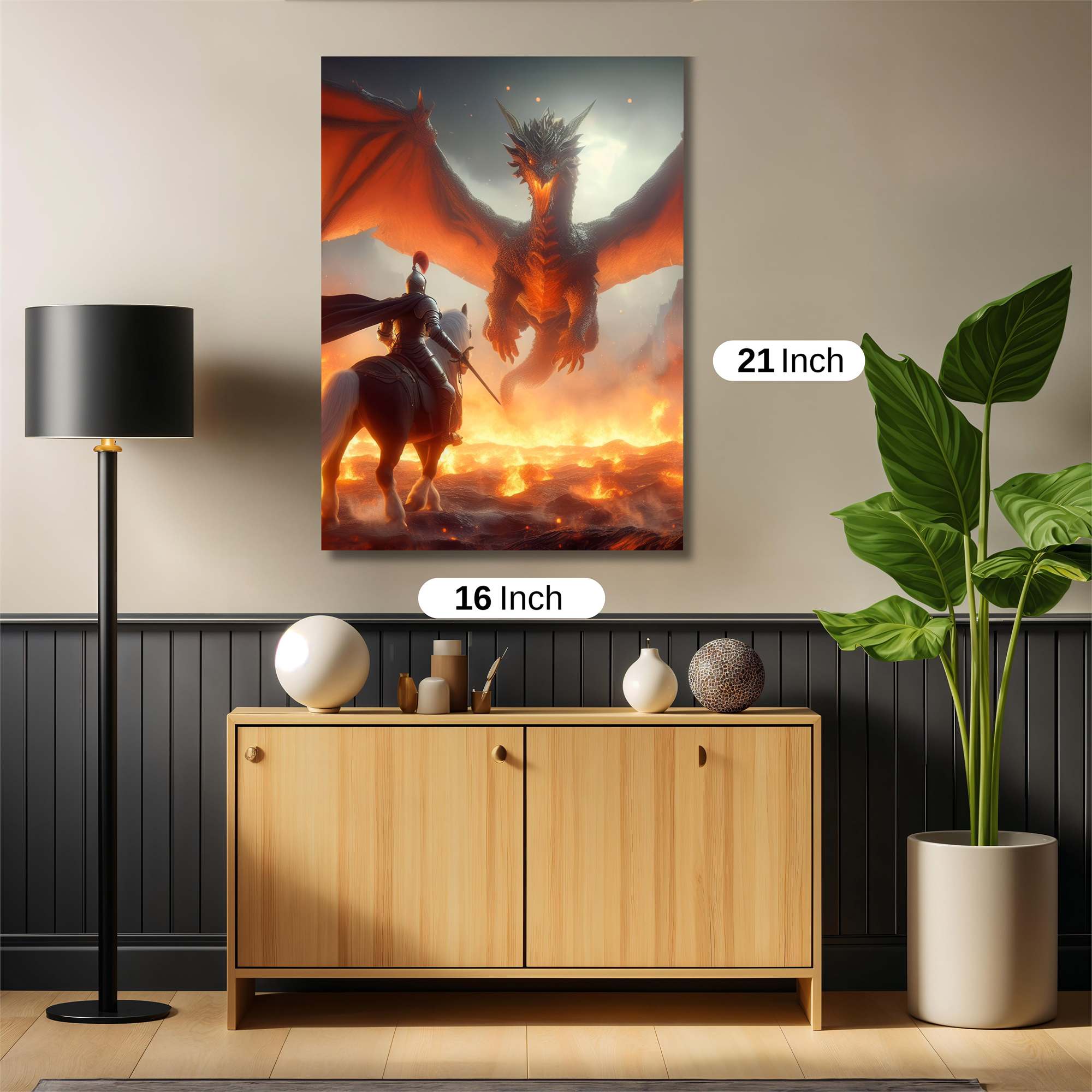 Dragon Confrontation Safe Wall Magnetic / M