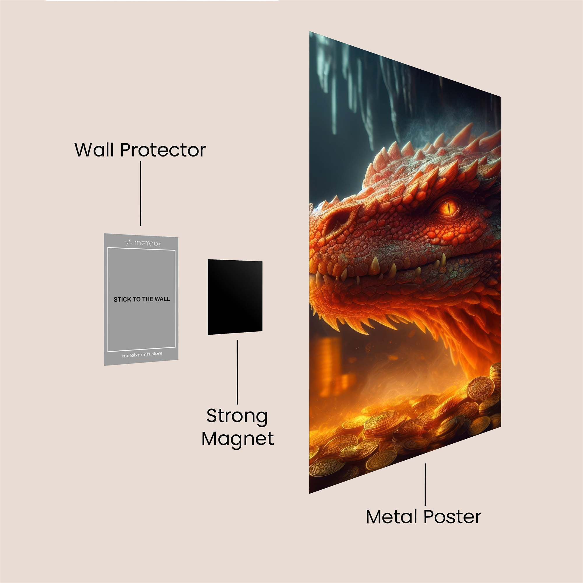 Dragon Hoard Safe Wall Magnetic / M