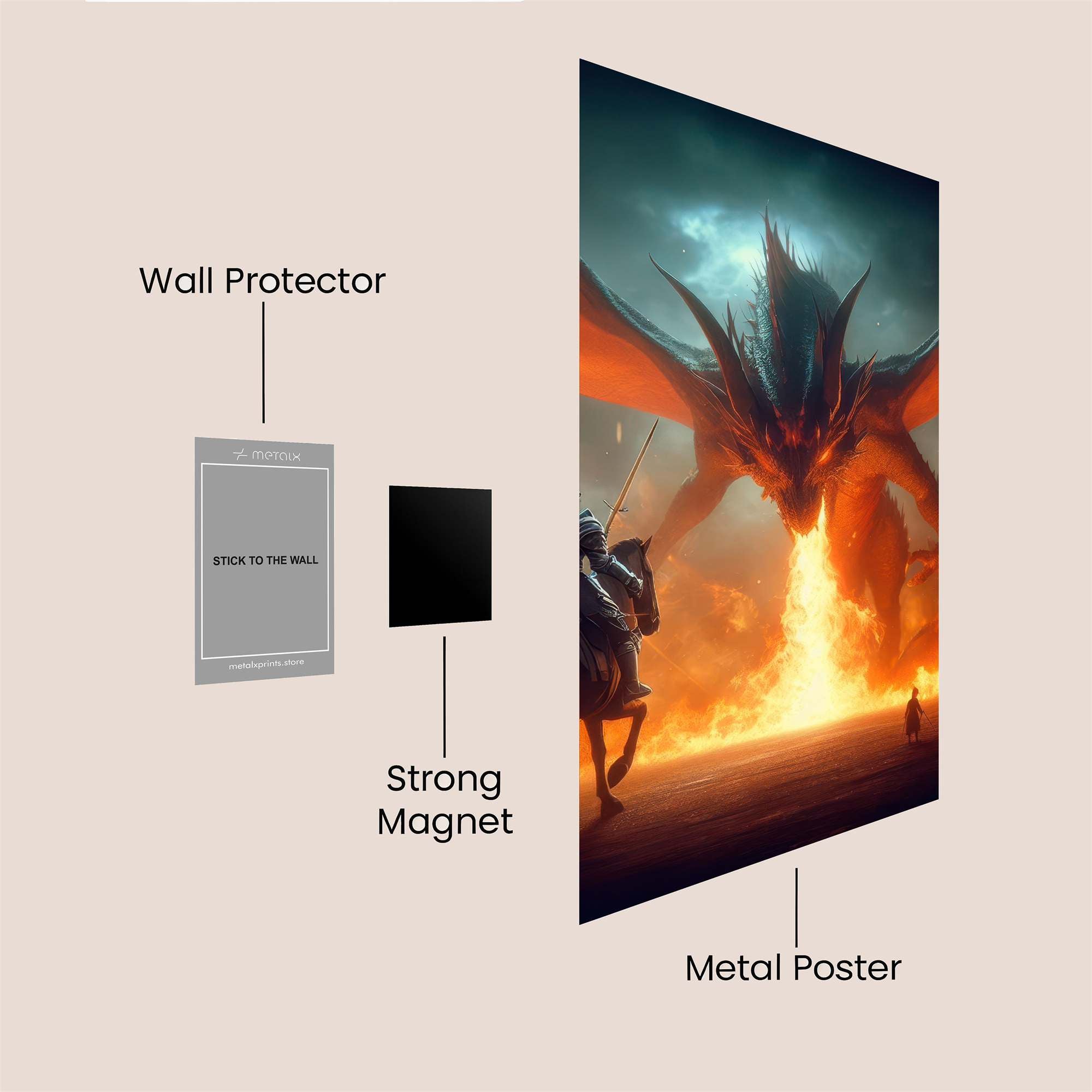 Dragon Fury Safe Wall Magnetic / M