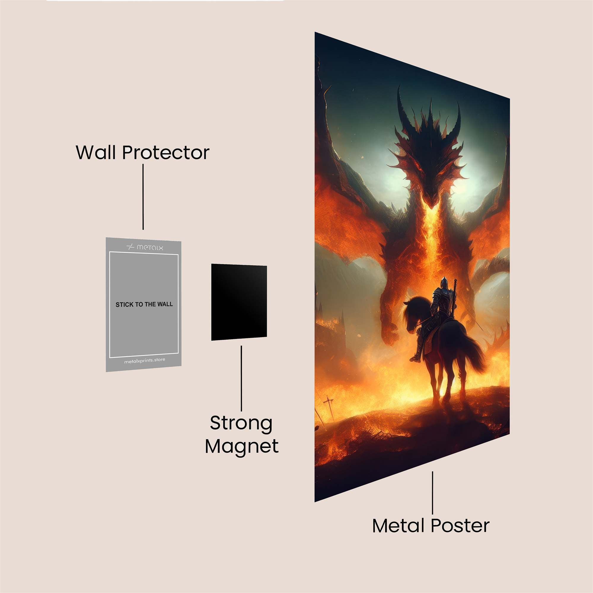 Dragon Valor Safe Wall Magnetic / M